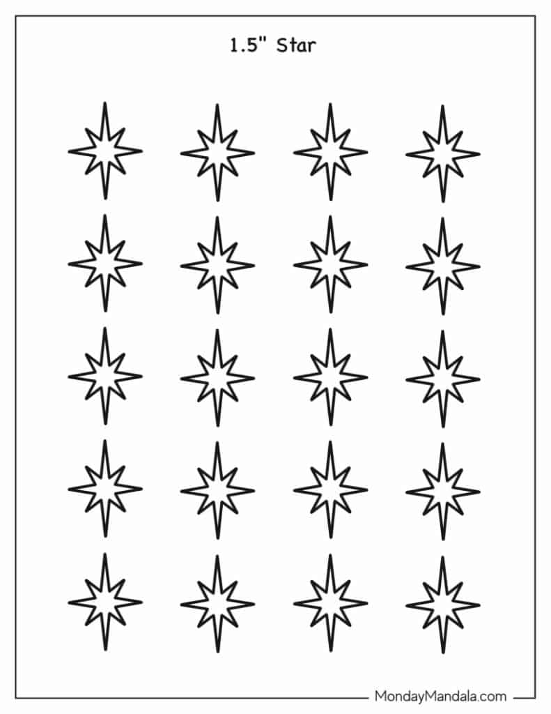 100 Star Templates Free PDF Printables 
