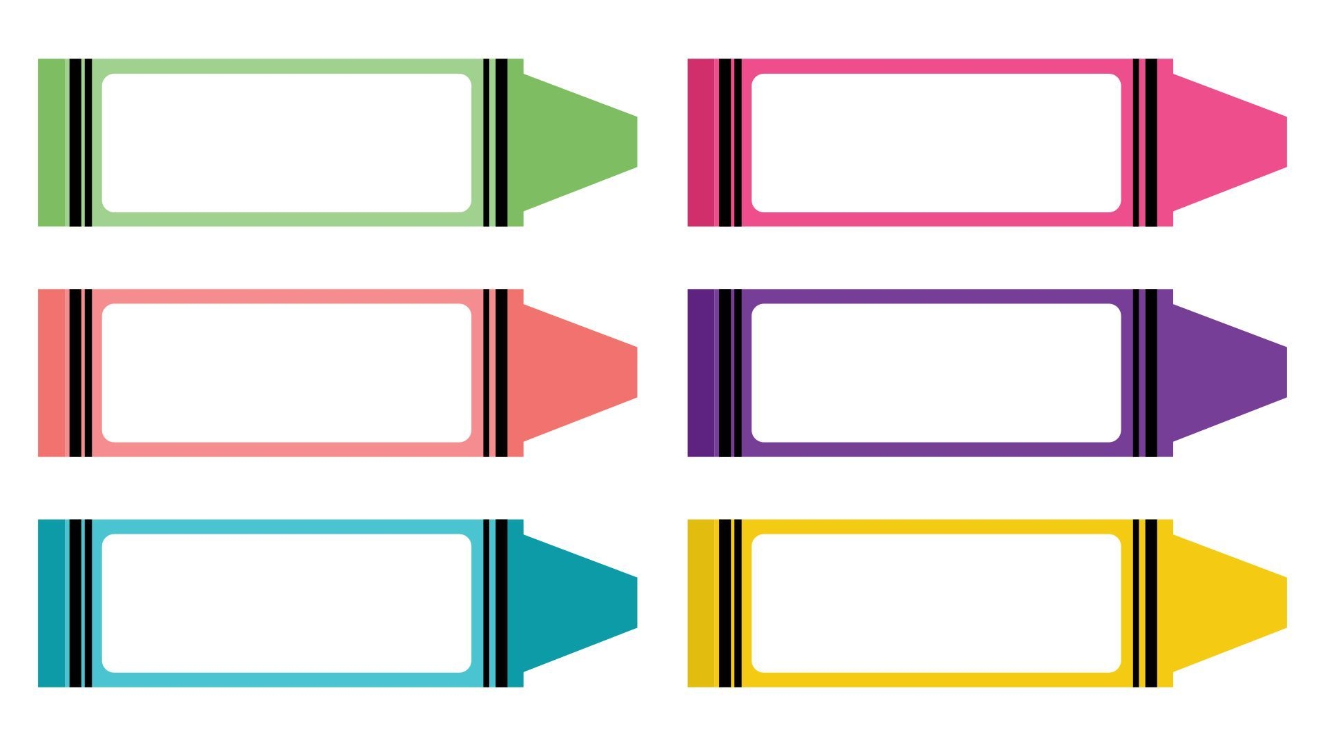 Crayon Name Tags Free Printable