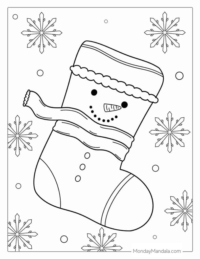 26 Christmas Stocking Coloring Pages Free Printables 