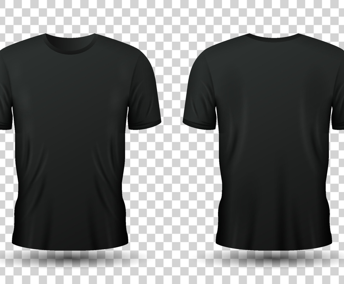3D T Shirt Black Template Mock Up