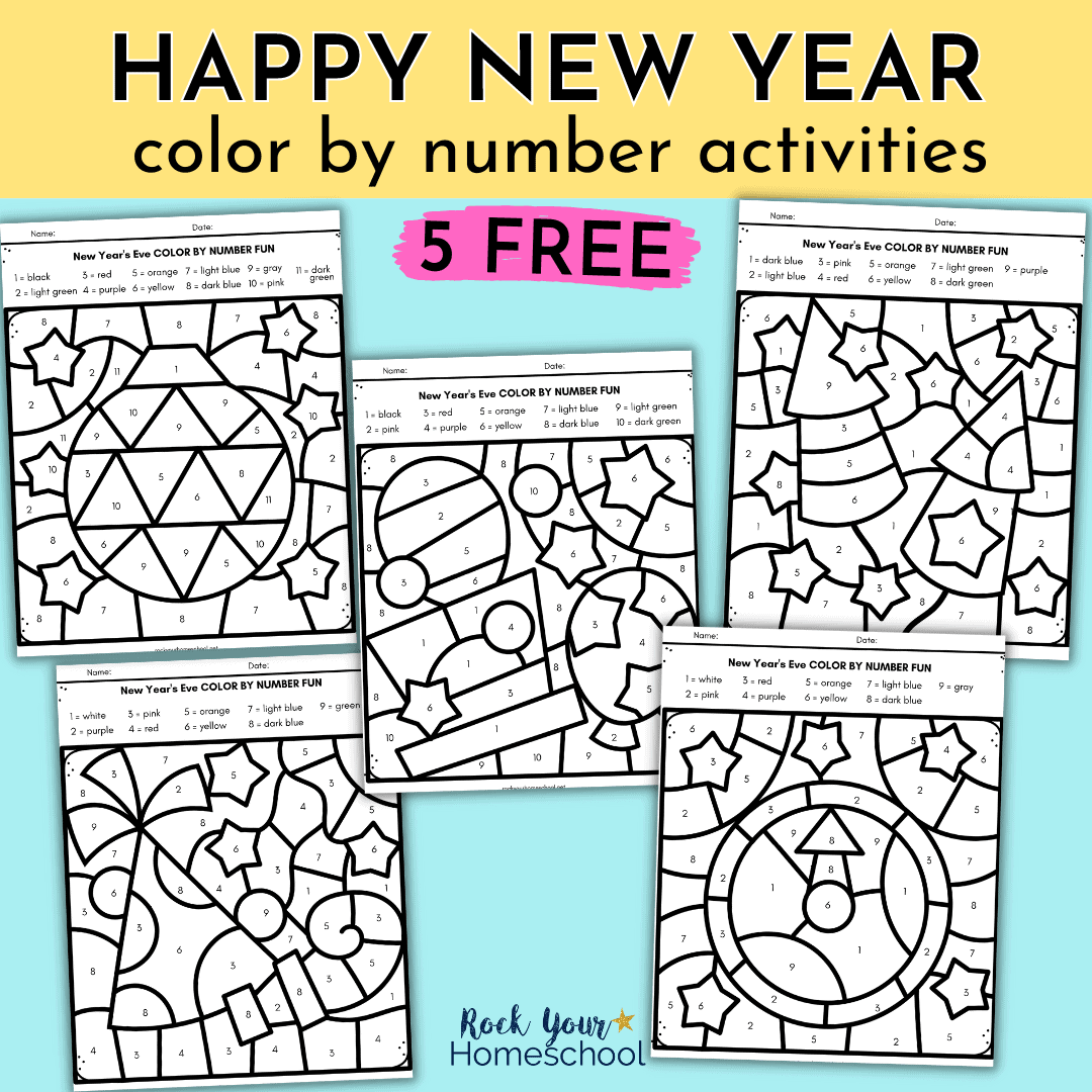 Color By Number New Year