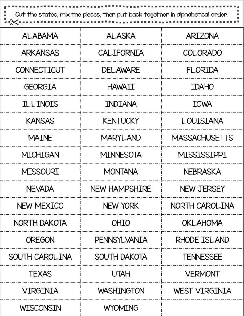 50 States Unit Study Learn All 50 States And Capitals 