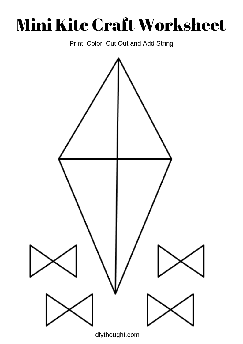 Printable Cut Out Kite Template