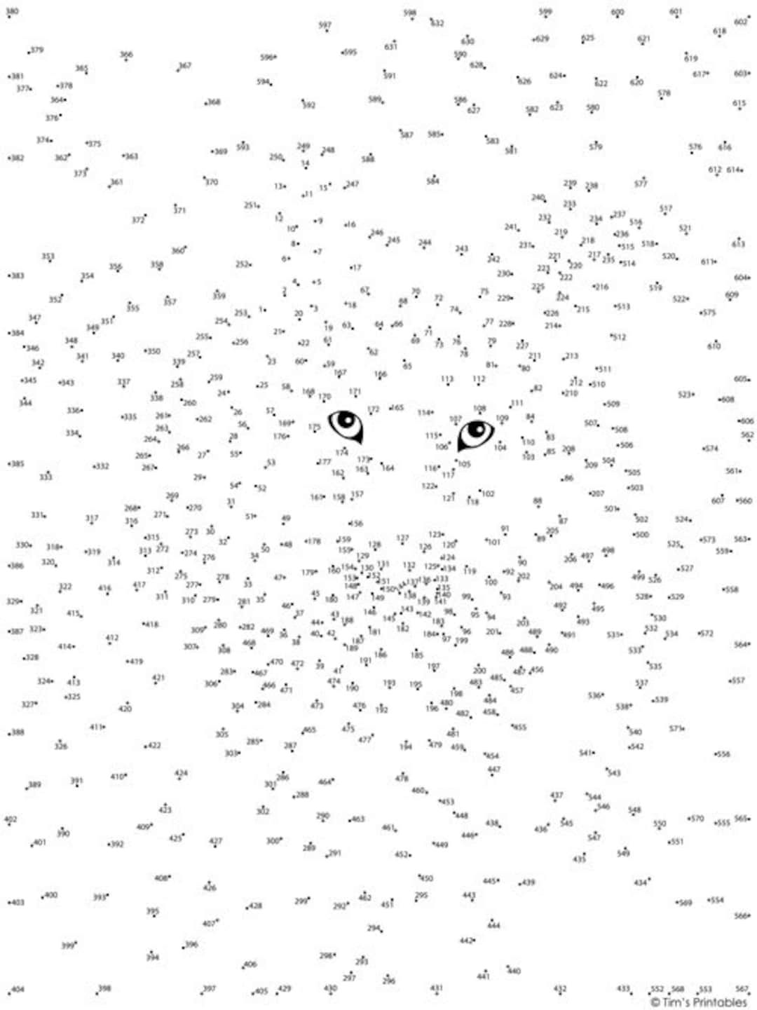 Animal Extreme Difficulty Dot to dot Connect The Dots Vol 1 PDF Etsy Denmark