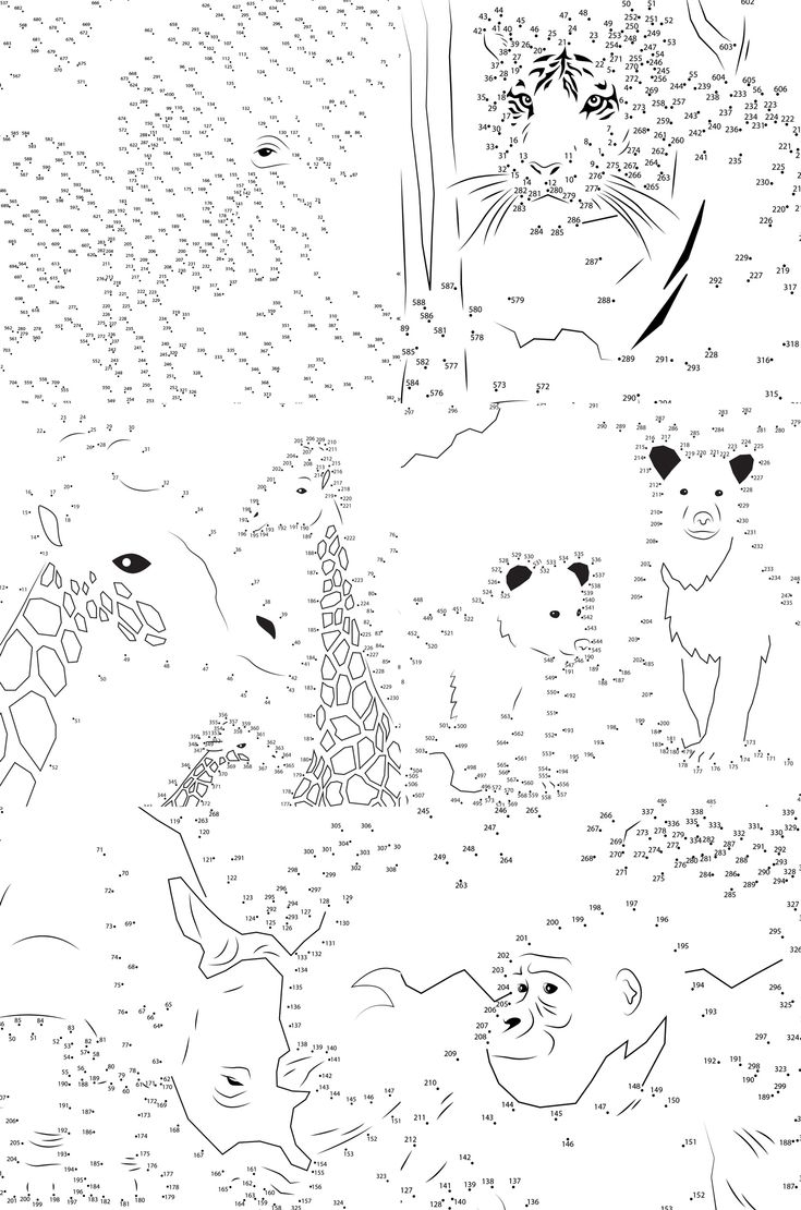 Extreme Dot To Dot Animals Free Printables