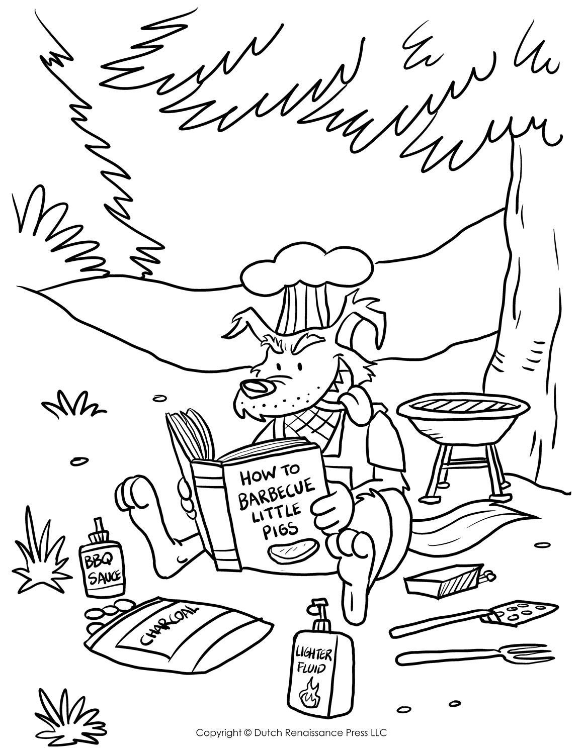 Big Bad Wolf Coloring Page Tim s Printables