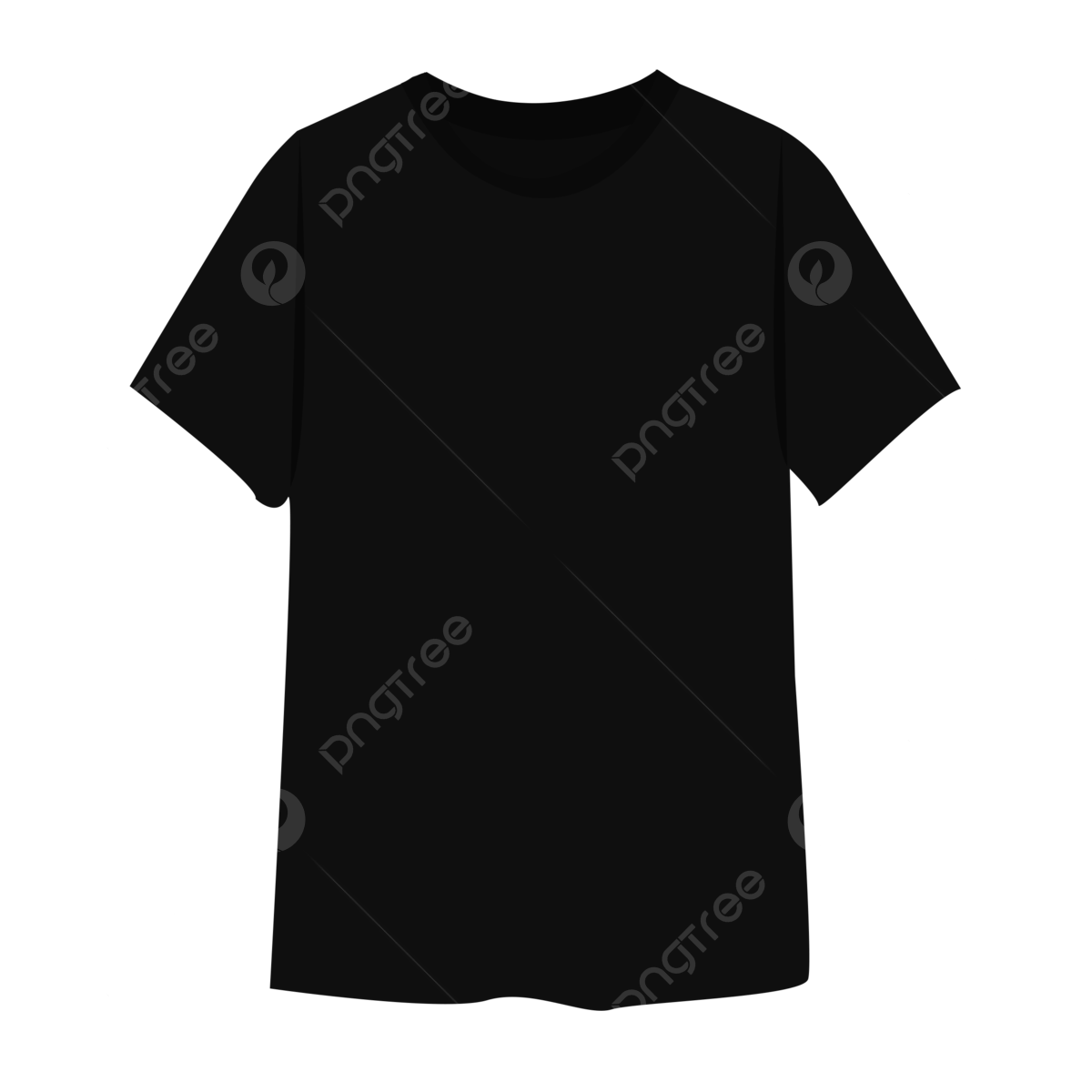 Blank T Shirt Template Black