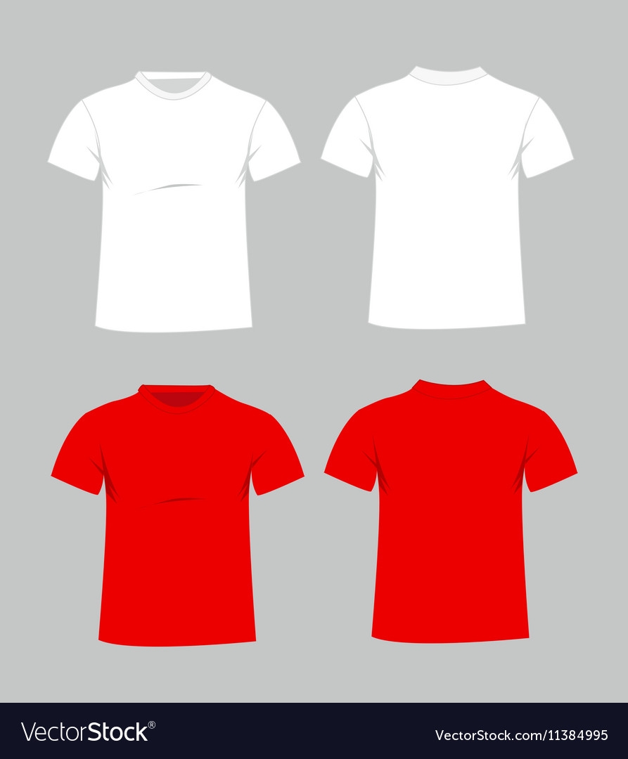 Blank T shirt Template Front And Back Royalty Free Vector