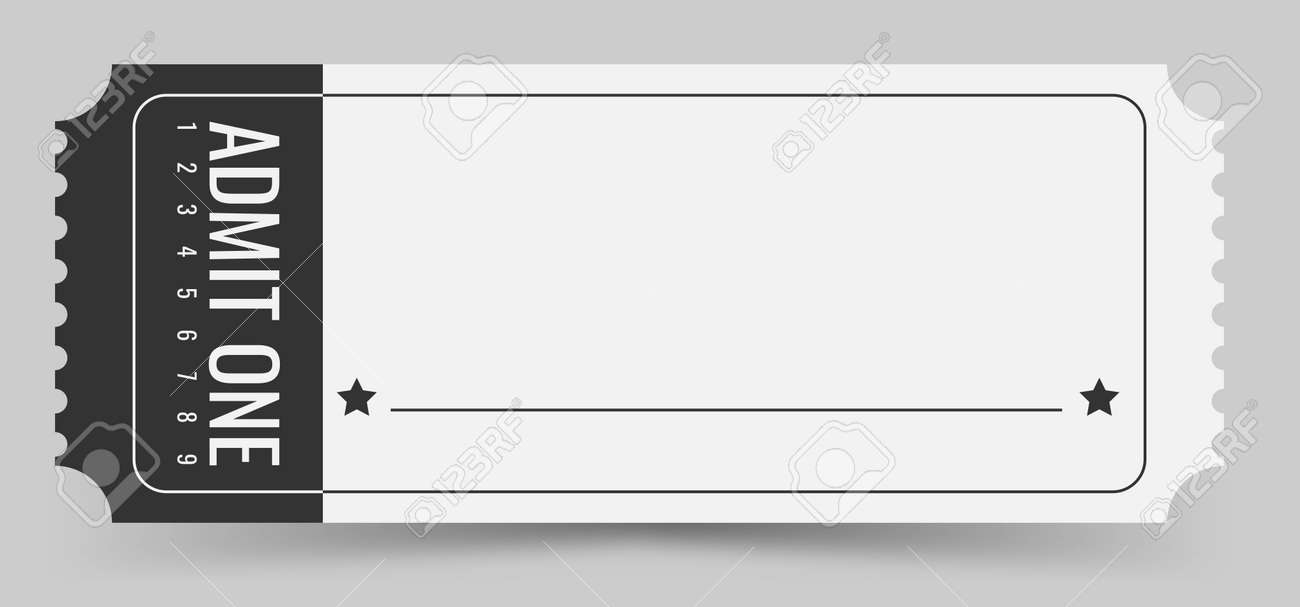 Blank Admit One Ticket Template