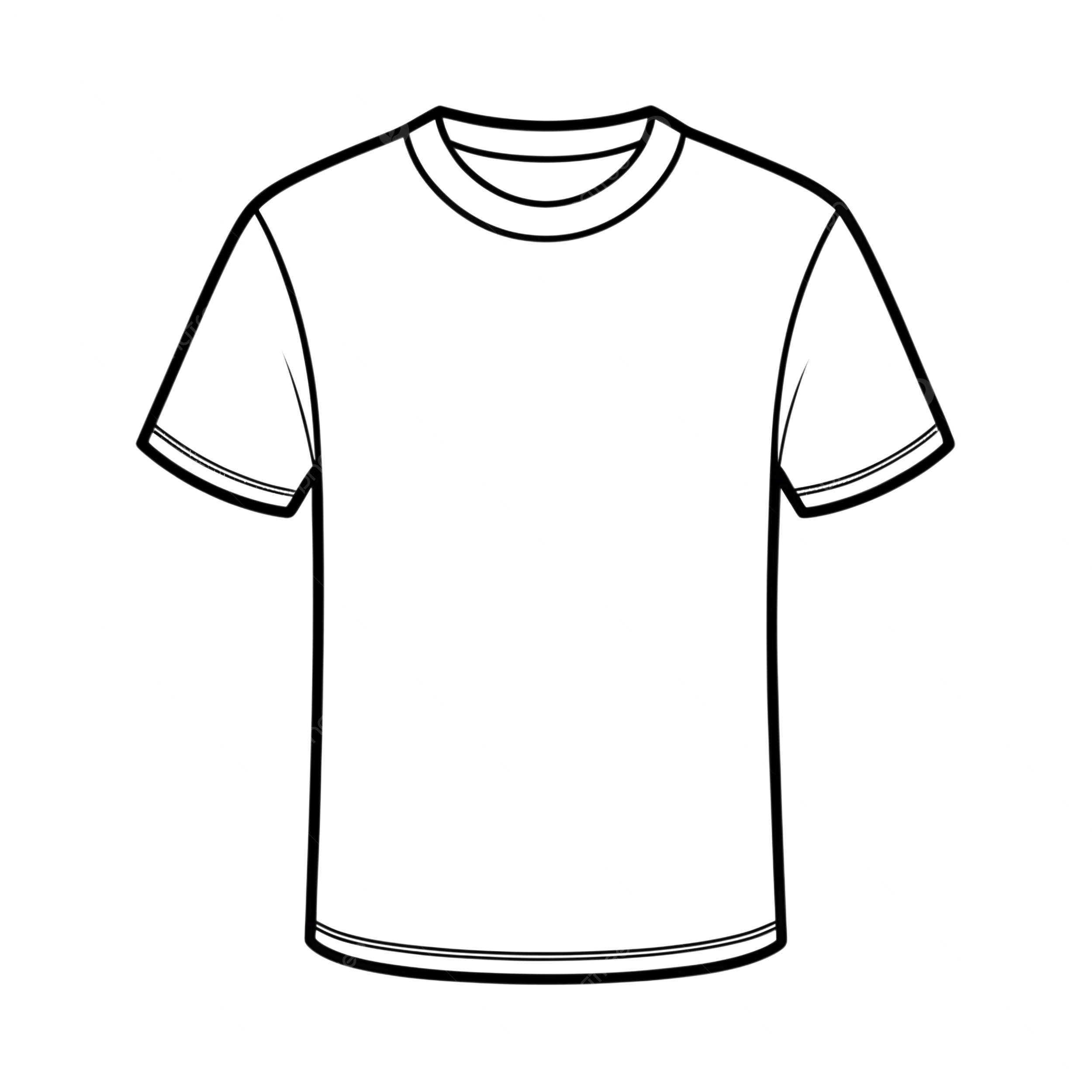 Outline Of A Tee Shirt