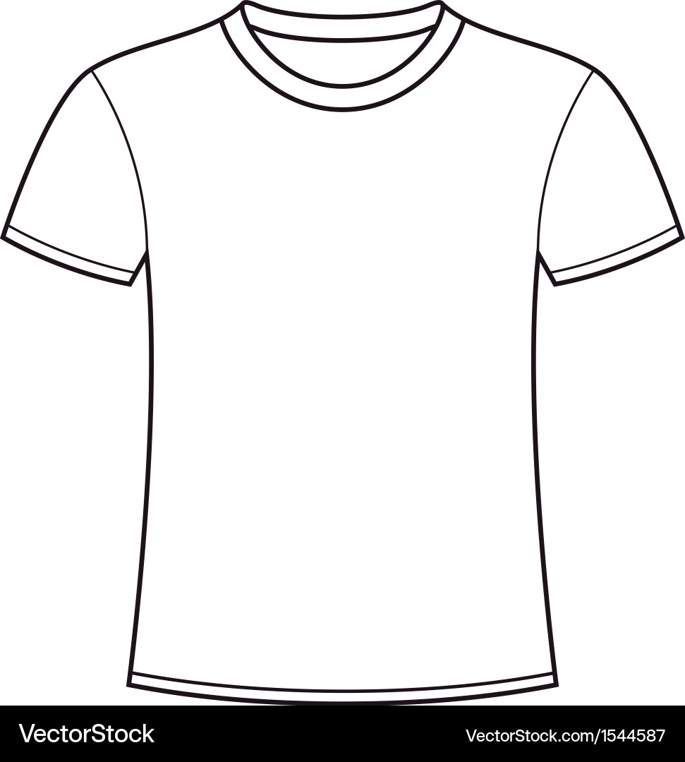 Blank White T shirt Template Royalty Free Vector Image