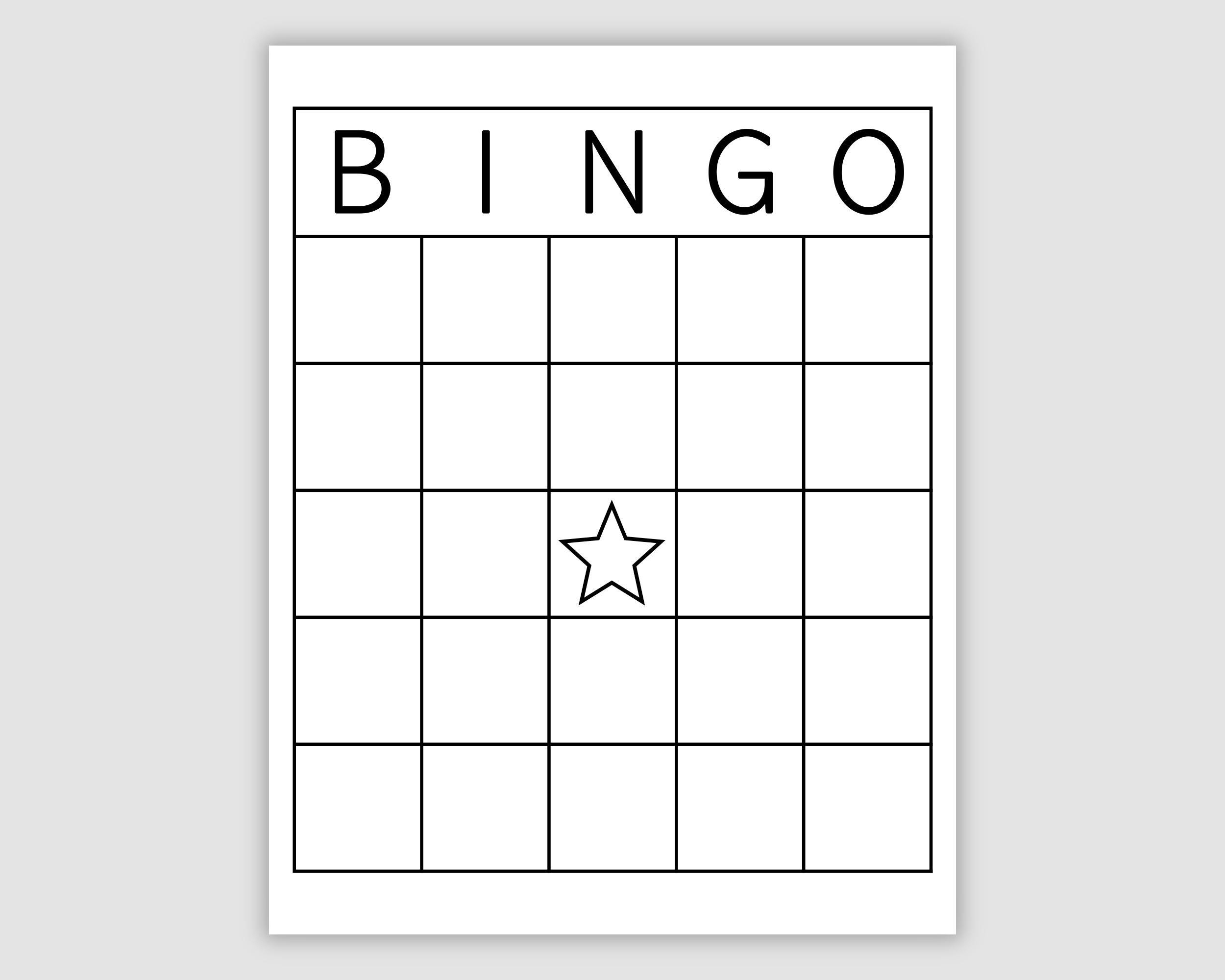 Buy Blank Bingo Card Template Prints 1 2 4 6 And 9 Per Page Printable PDF Download Make Your Own Bingo Card DIY Bingo Printable Card Bingo Online In India Etsy