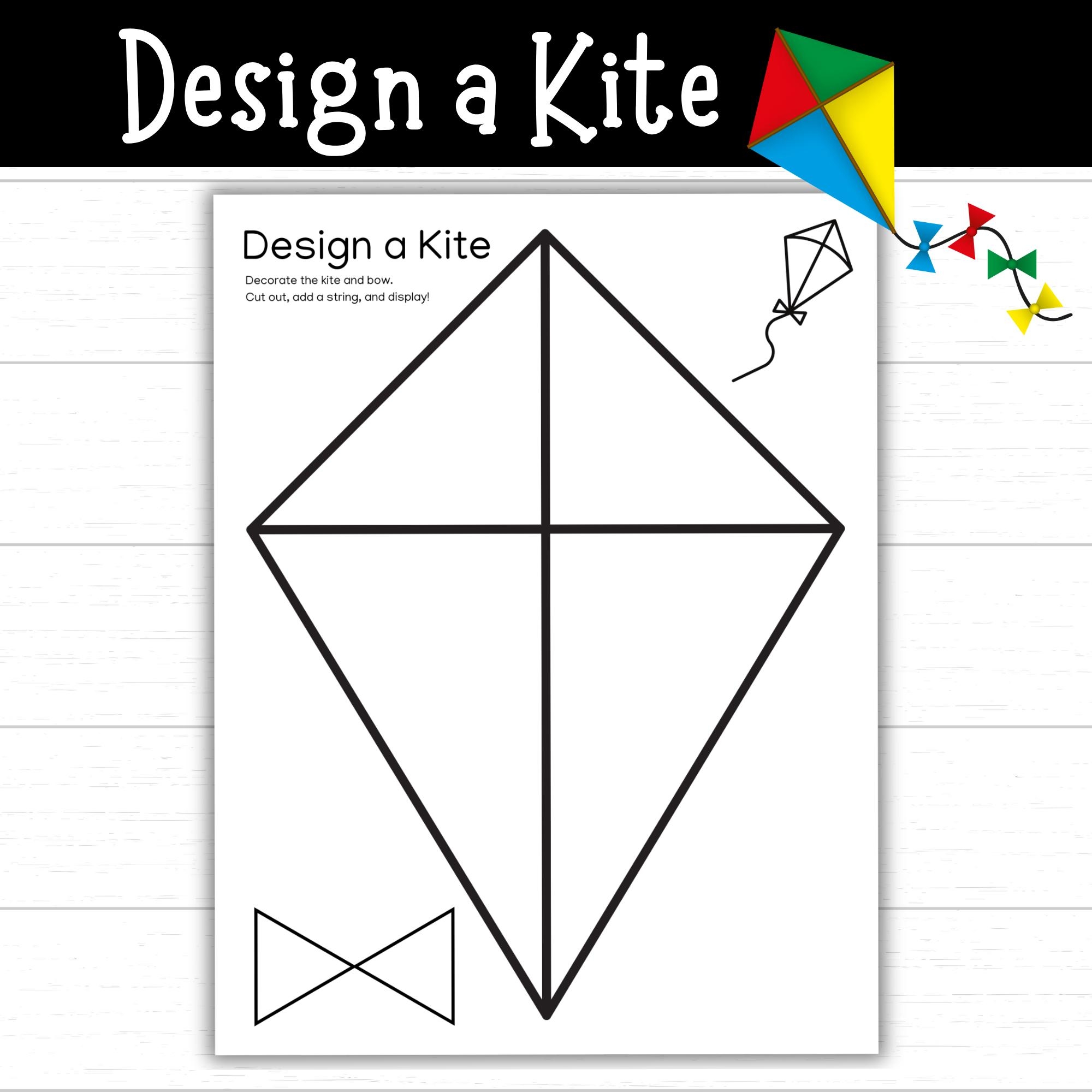 Buy Design A Kite Printable Decorate A Kite Kite Craft Spring Kite Activity For Kids Kite Template Kite Coloring Page Build A Kite PDF Online In India Etsy