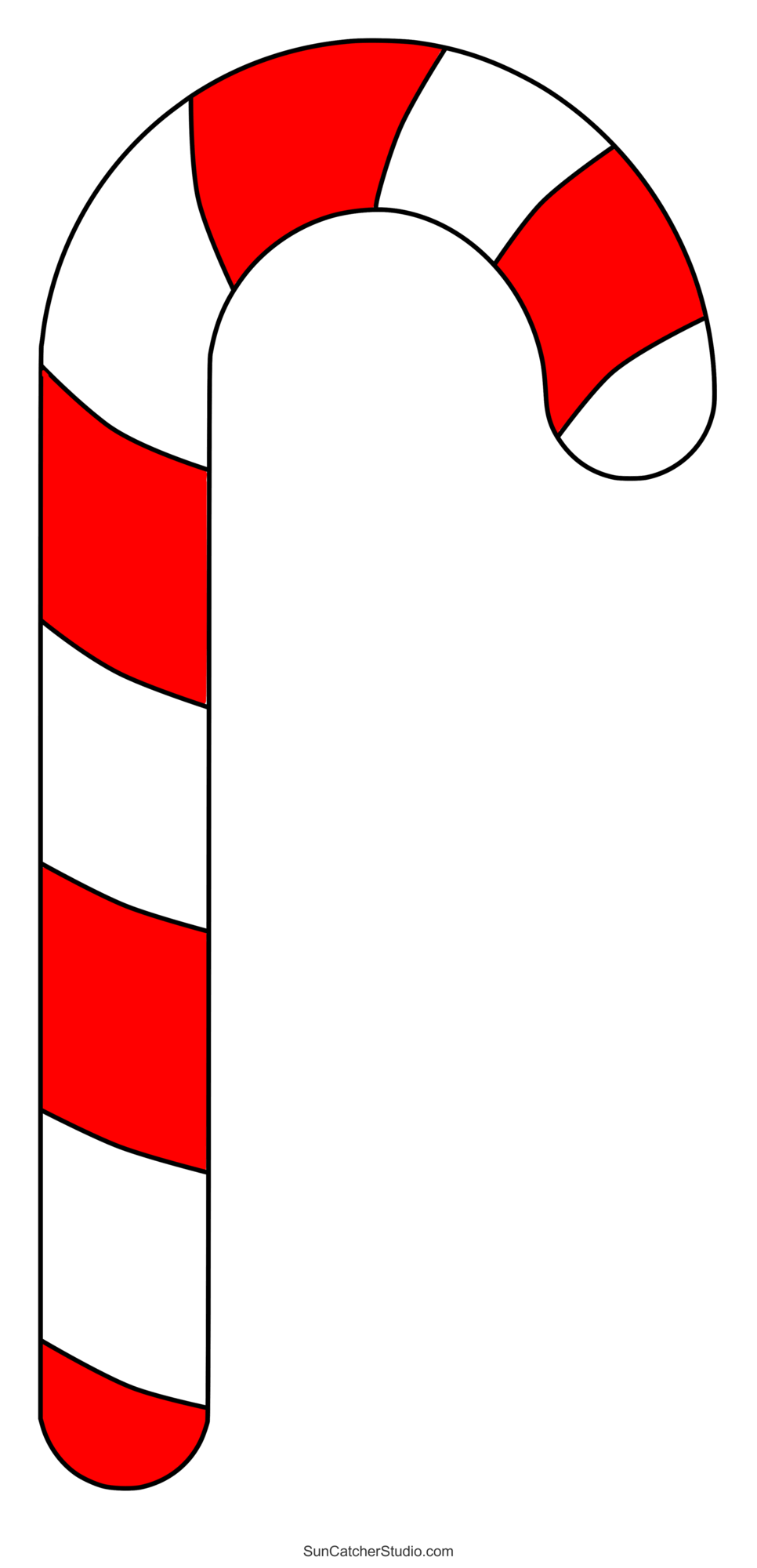 Free Printable Candy Cane Template