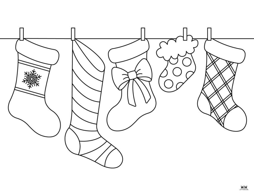 Christmas Stocking Coloring Pages 27 FREE Pages Printabulls