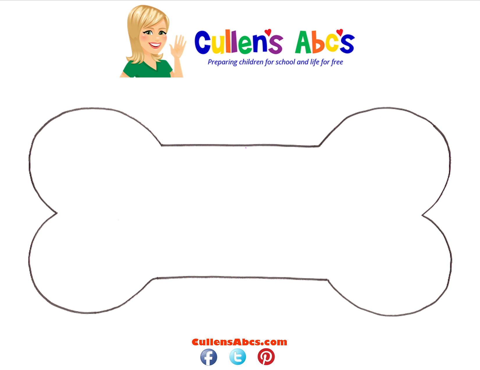 Dog Bone Template Printable Free