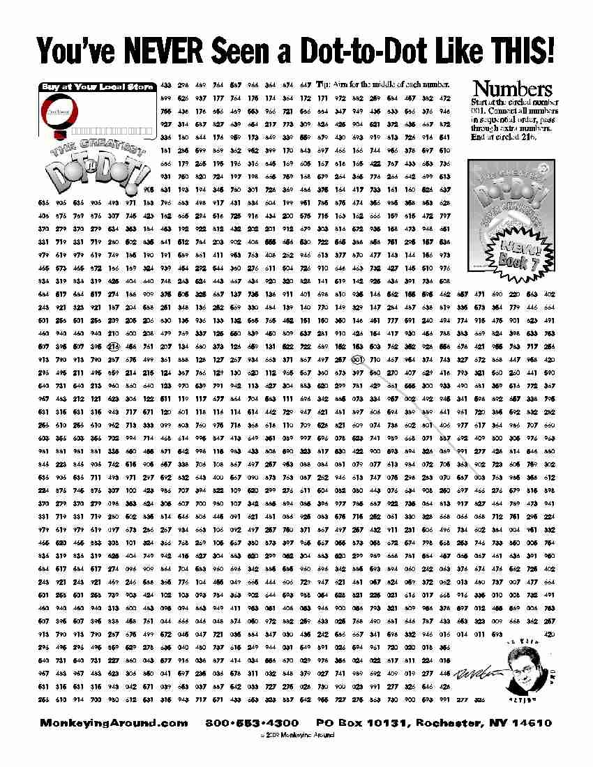 Free Printable Dot To Dot Hard
