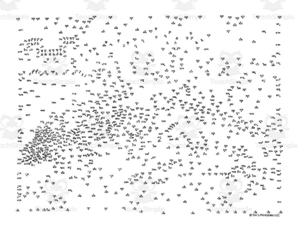 Difficult Dot To Dot Printables