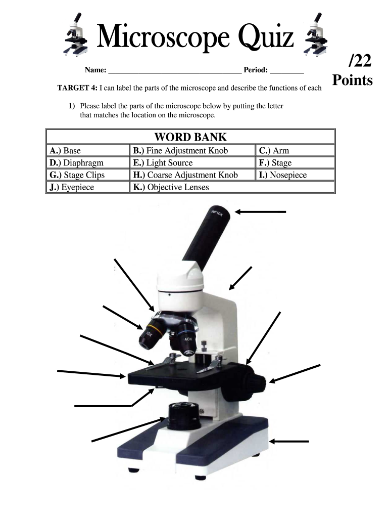 Blank Diagram Of A Microscope