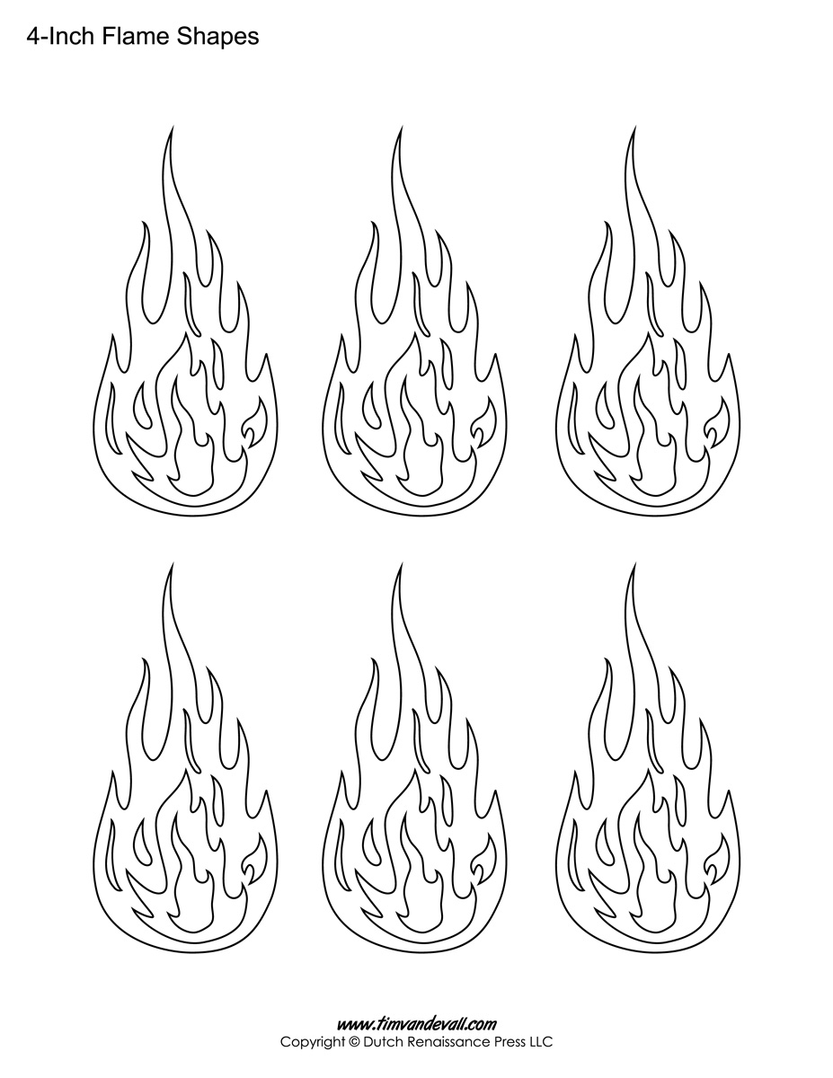 Flame Template Printable Tim s Printables