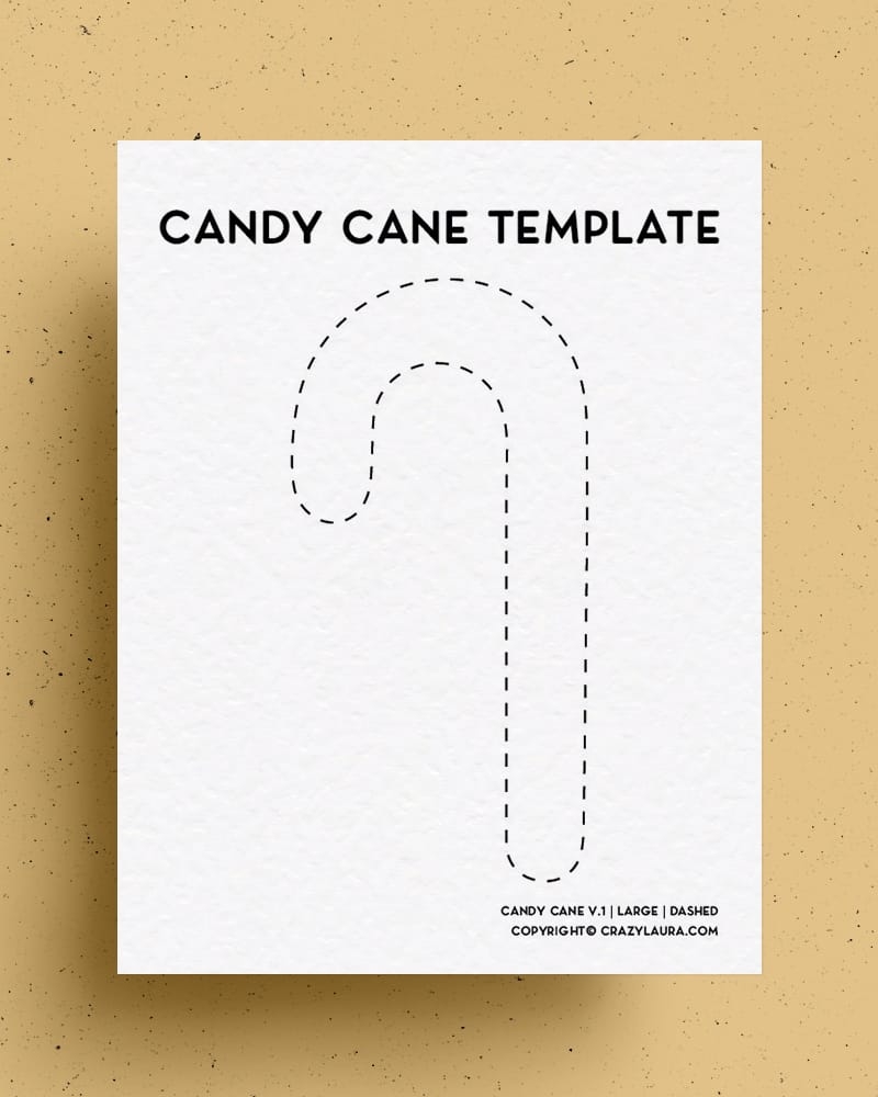 Candy Cane Template Free Printable