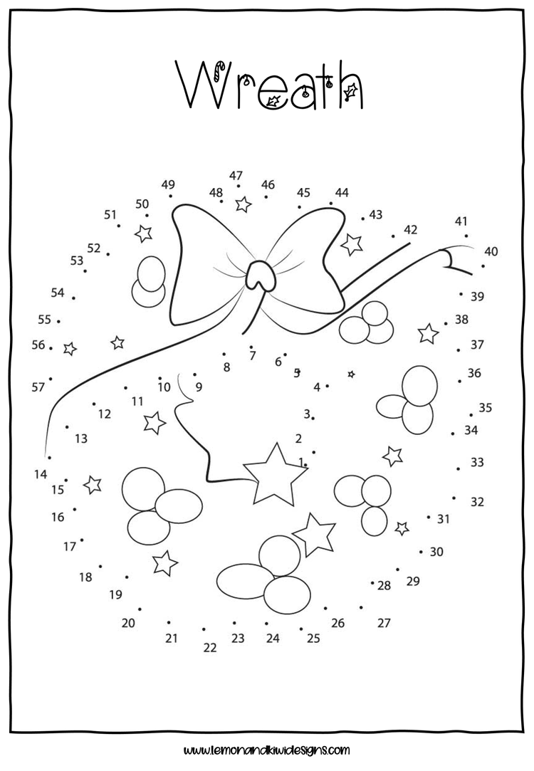Free Christmas Connect The Dots Worksheets