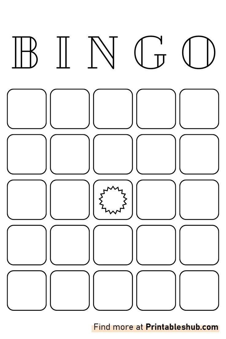 Blank Bingo Cards To Print Free