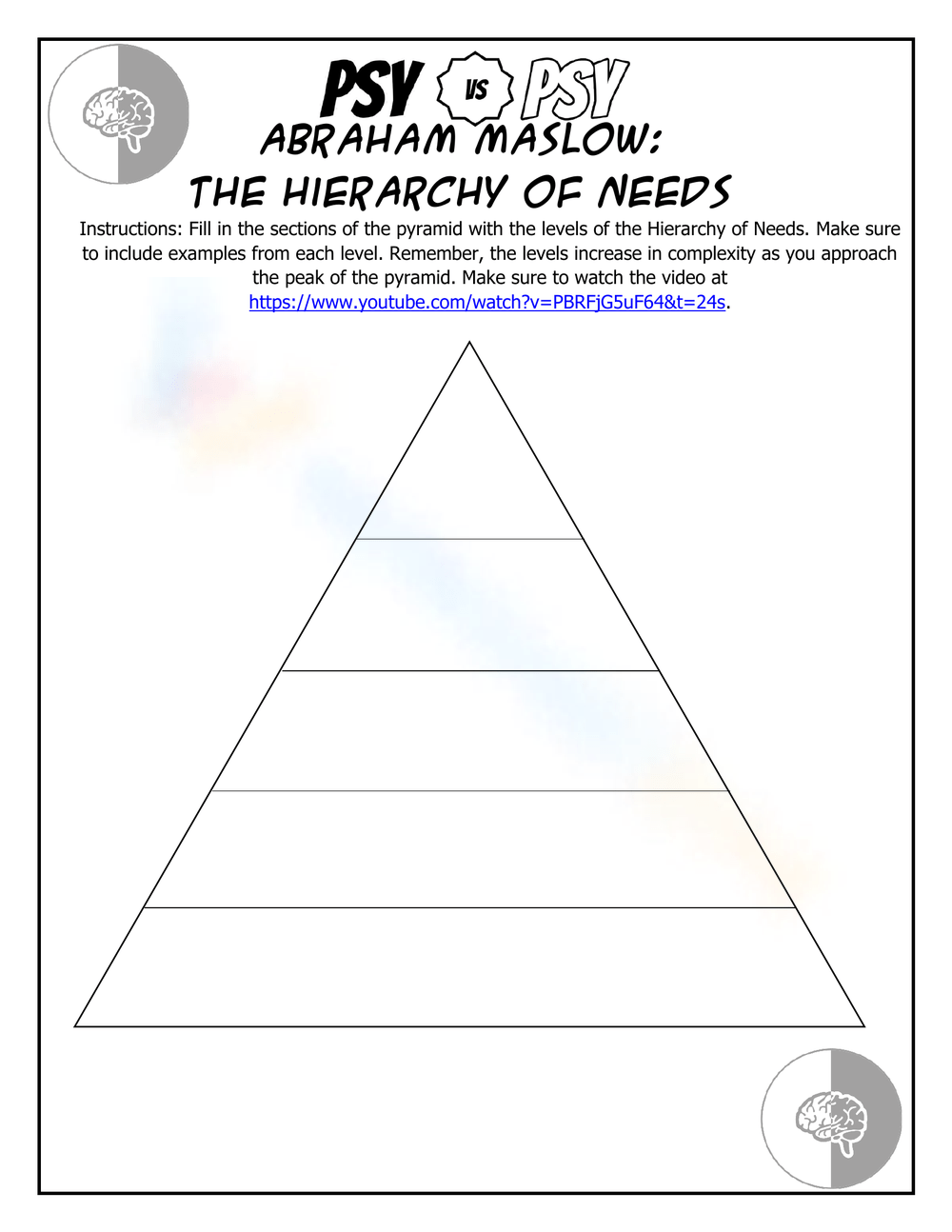 Grade 9 Maslows Hierarchy Of Needs Worksheets 2025