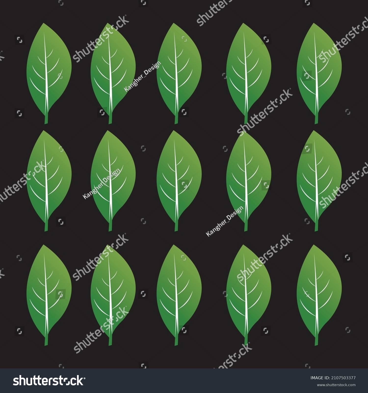 Green Leaf Template Vector Stock Stock Vector Royalty Free 2107503377 Shutterstock