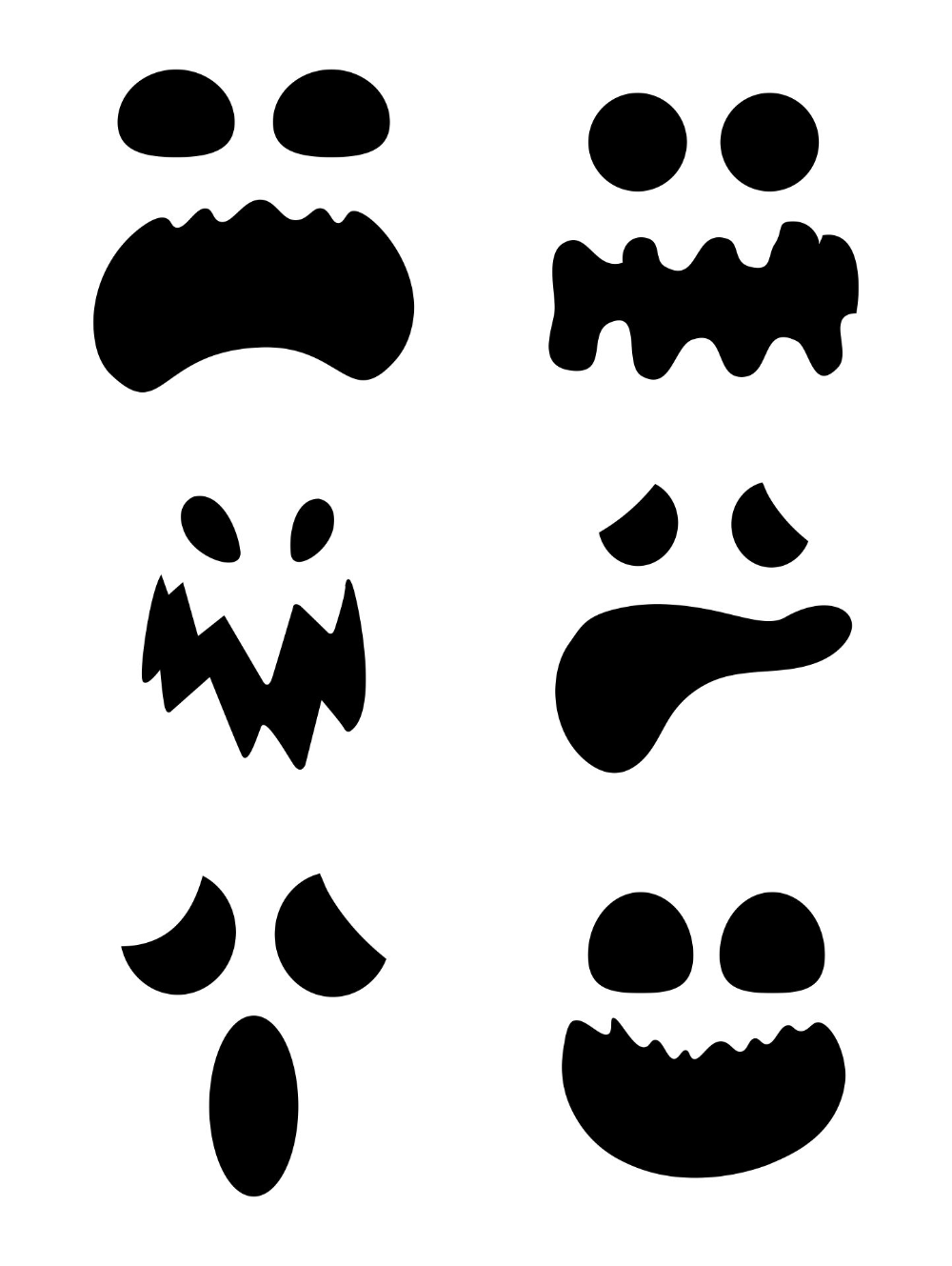 Ghost Eyes And Mouth Template