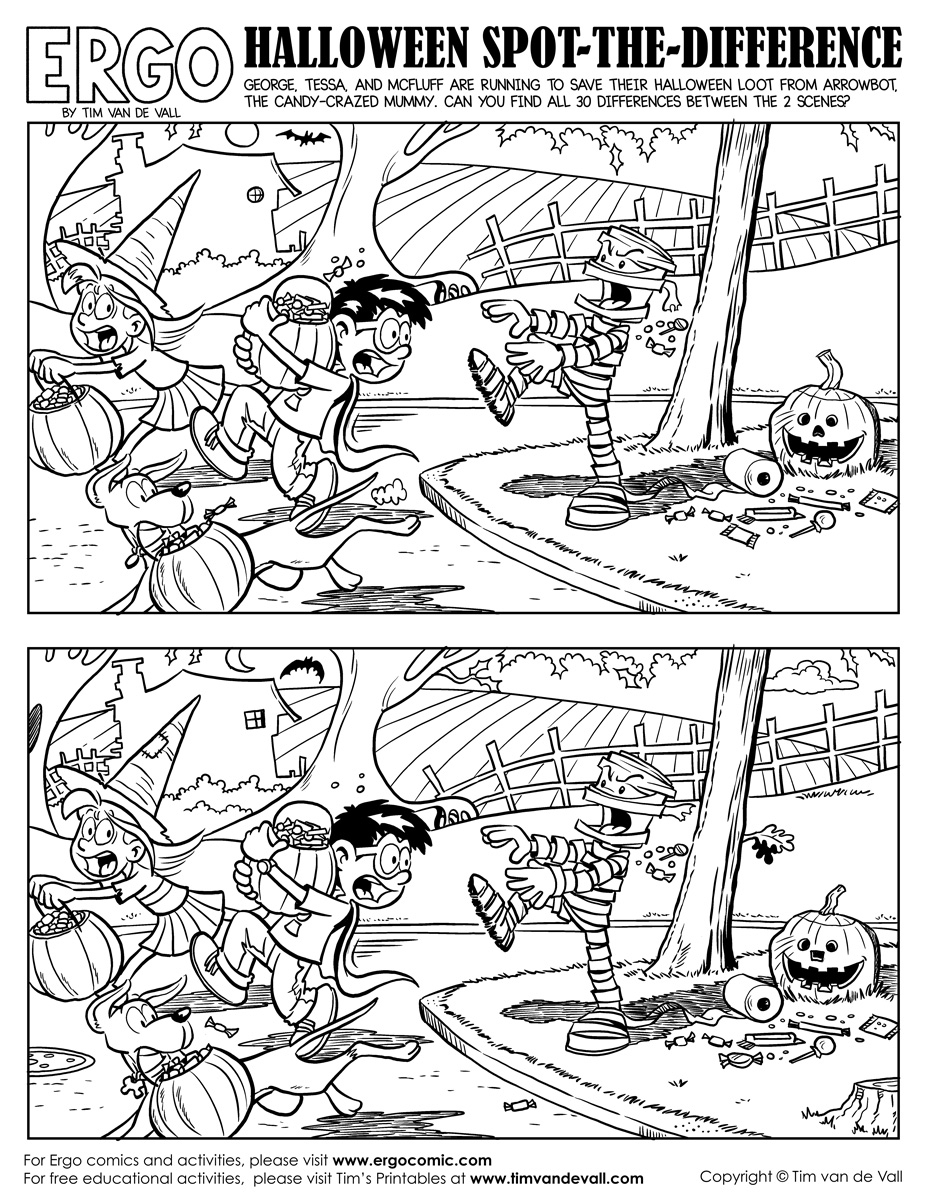 Halloween Spot The Difference Printable