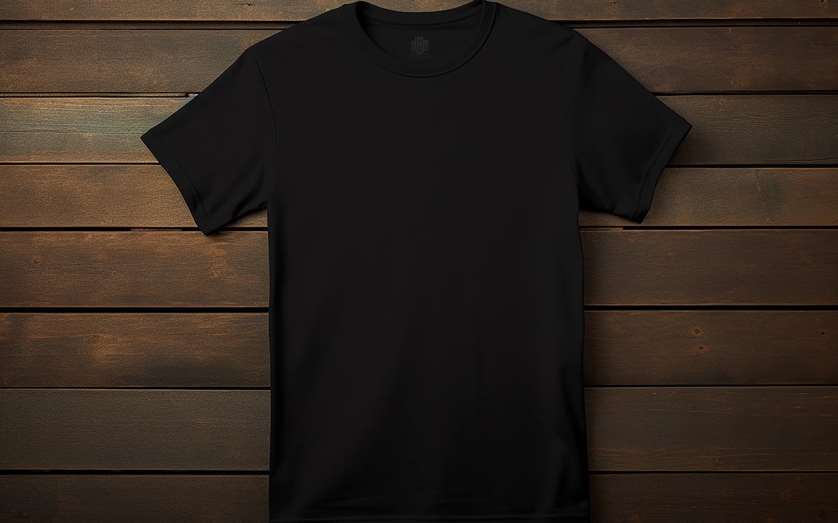 Hanging Black T shirt hanging Blank T shirt On The Wall blank Men Mockup T Shirt Design