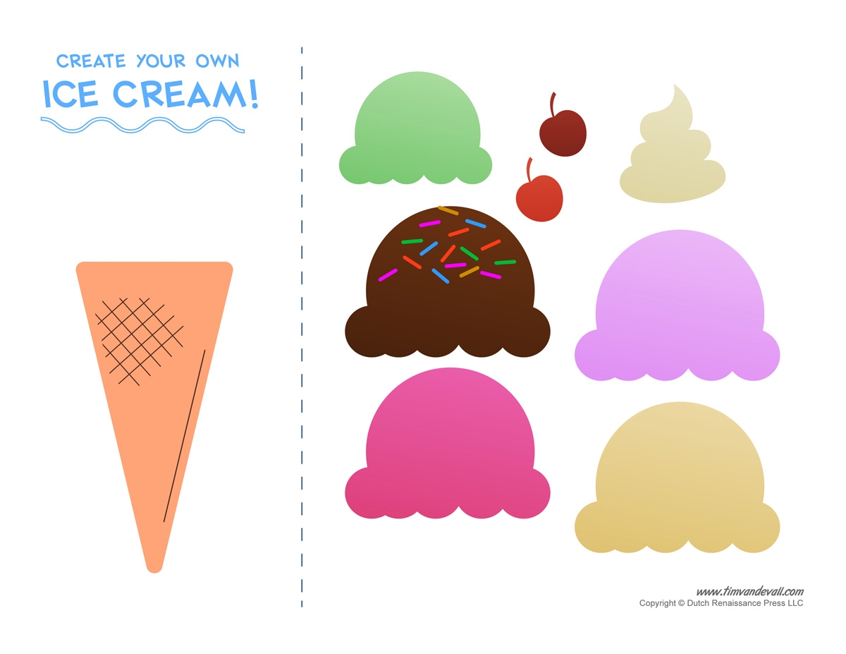 Ice Cream Cone Template Printable Free