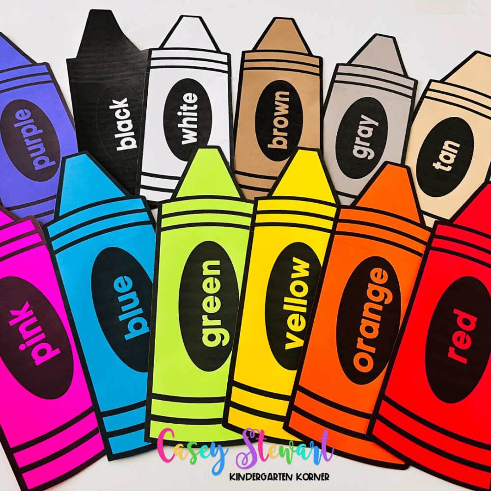 Jumbo Crayons Color Word Wall Kindergarten Korner A Kindergarten Teaching Blog