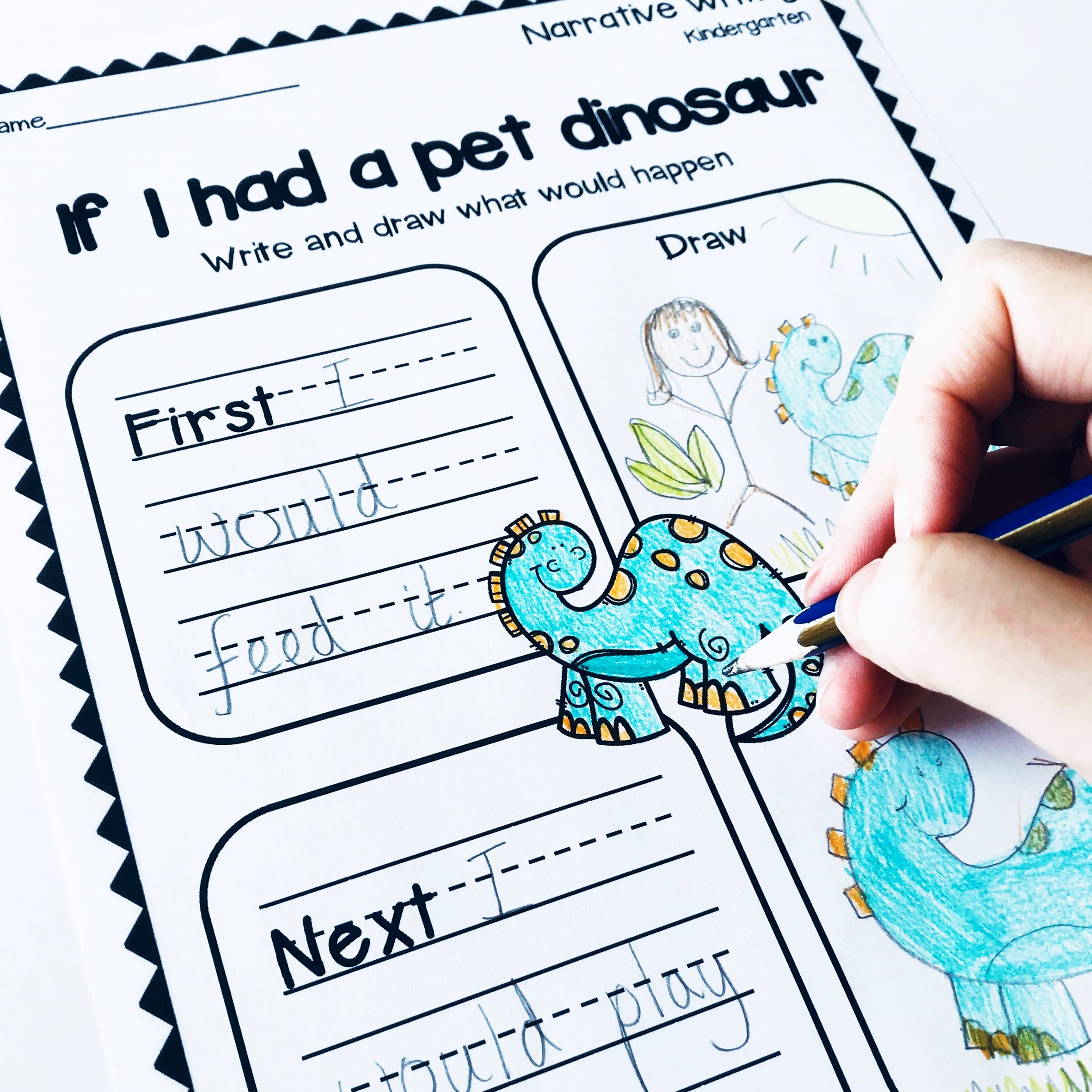 Kindergarten Narrative Writing Prompts And Worksheets
