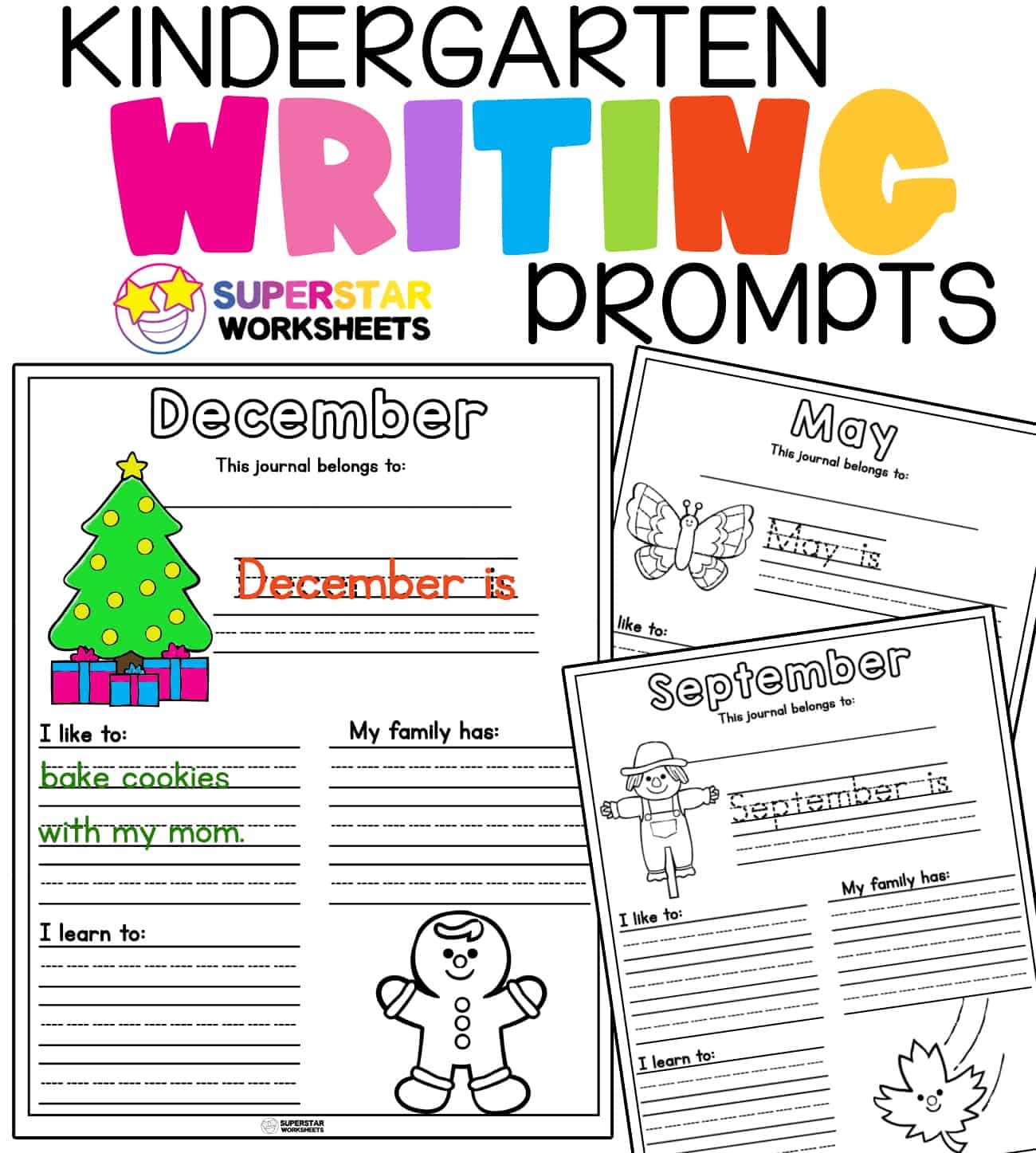 Kindergarten Writing Journal Superstar Worksheets