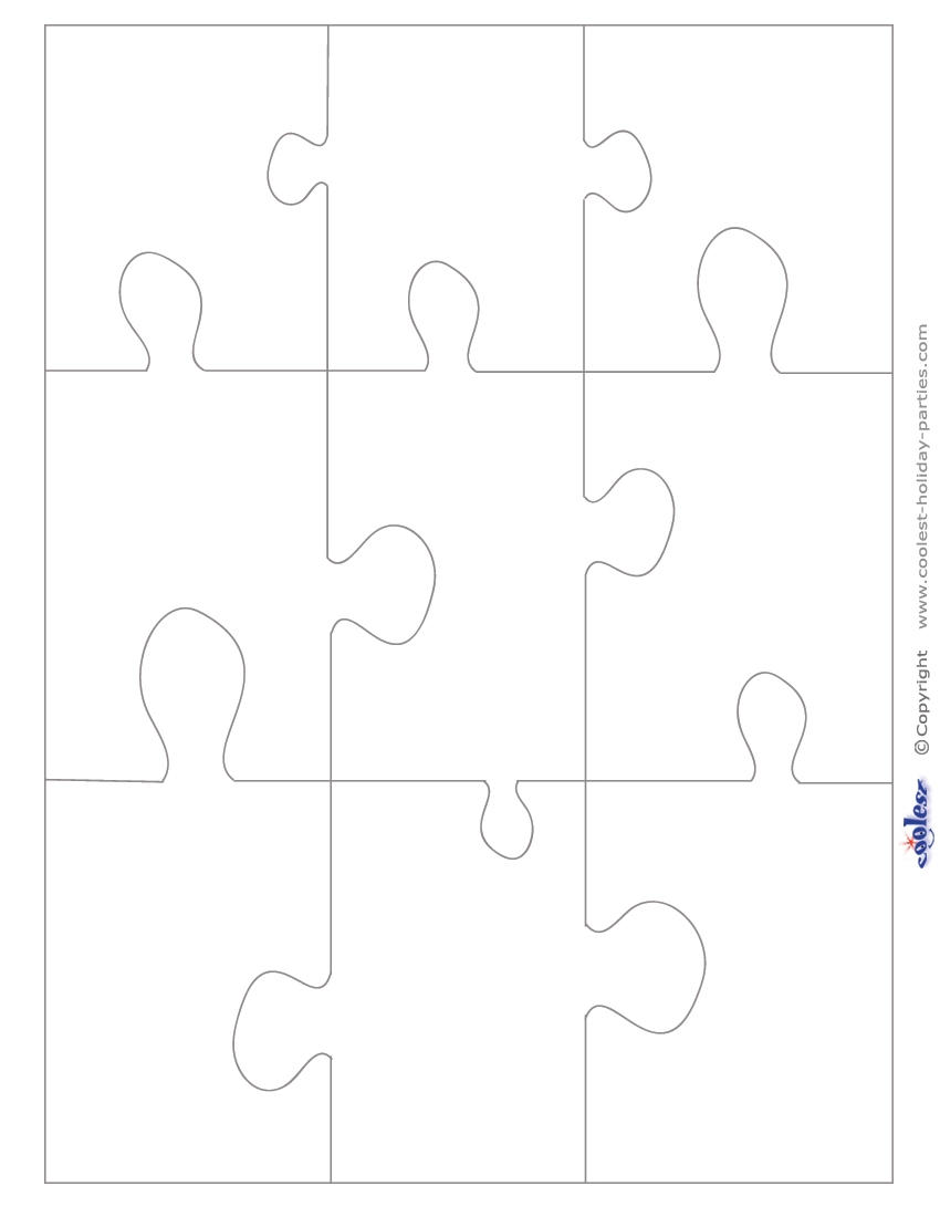 12 Piece Puzzle Template Free