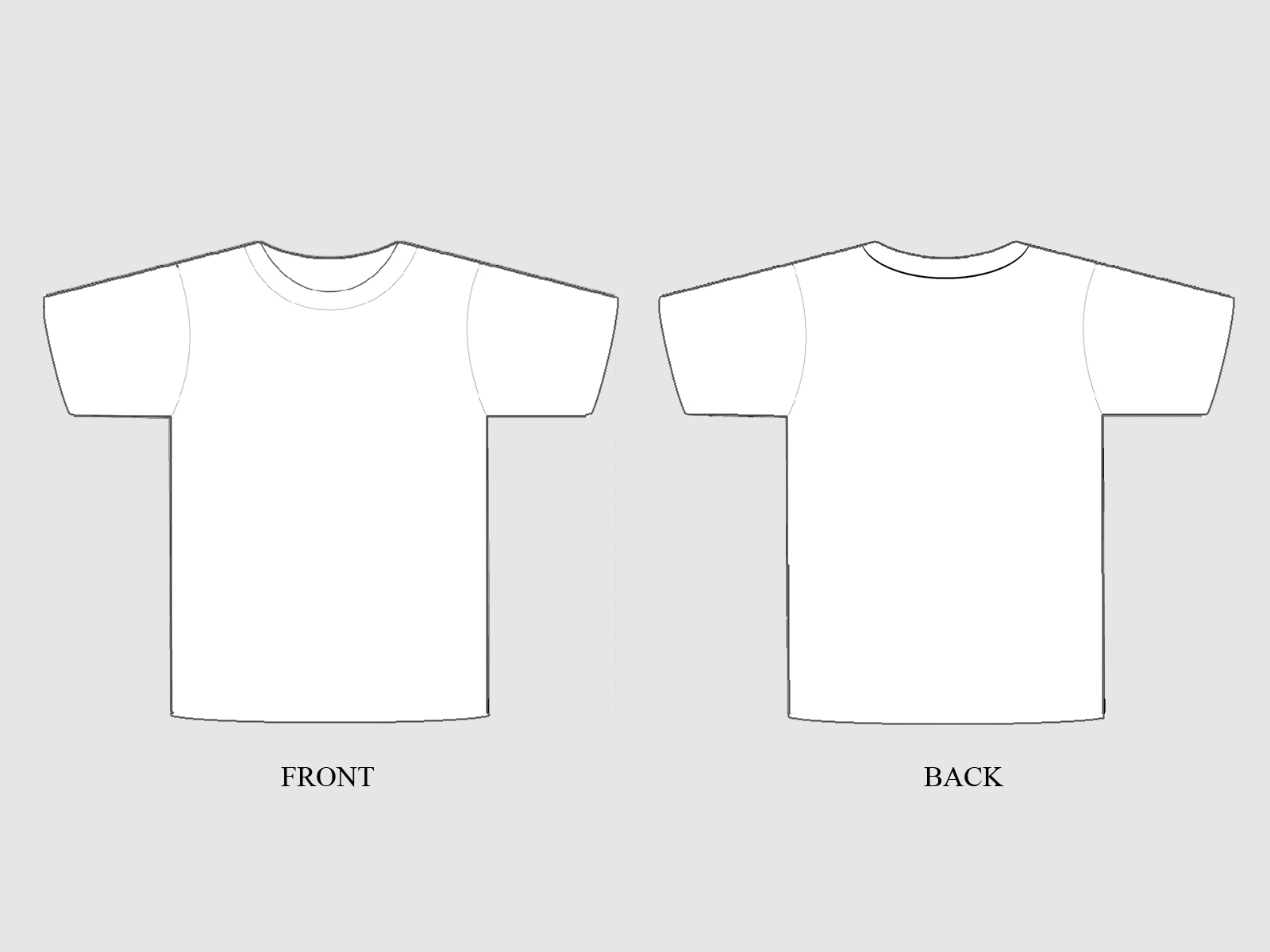 Outline Of Blank T Shirt
