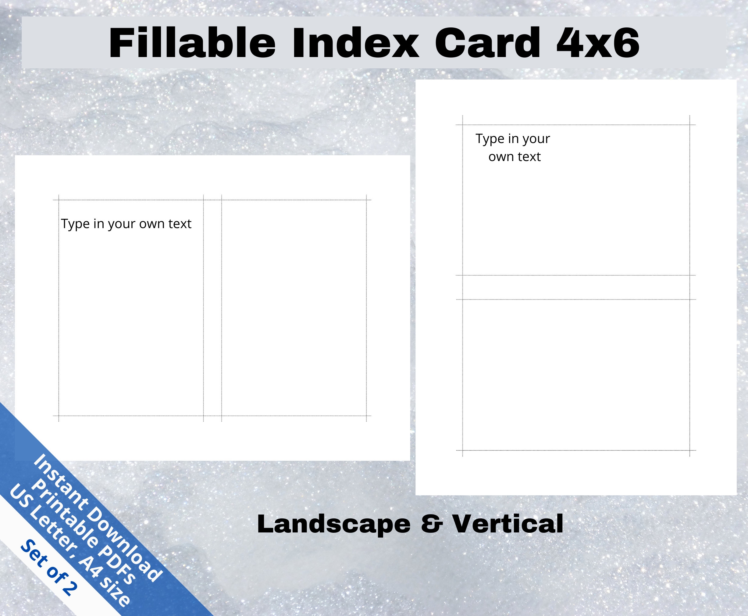 Template For Index Cards 4X6