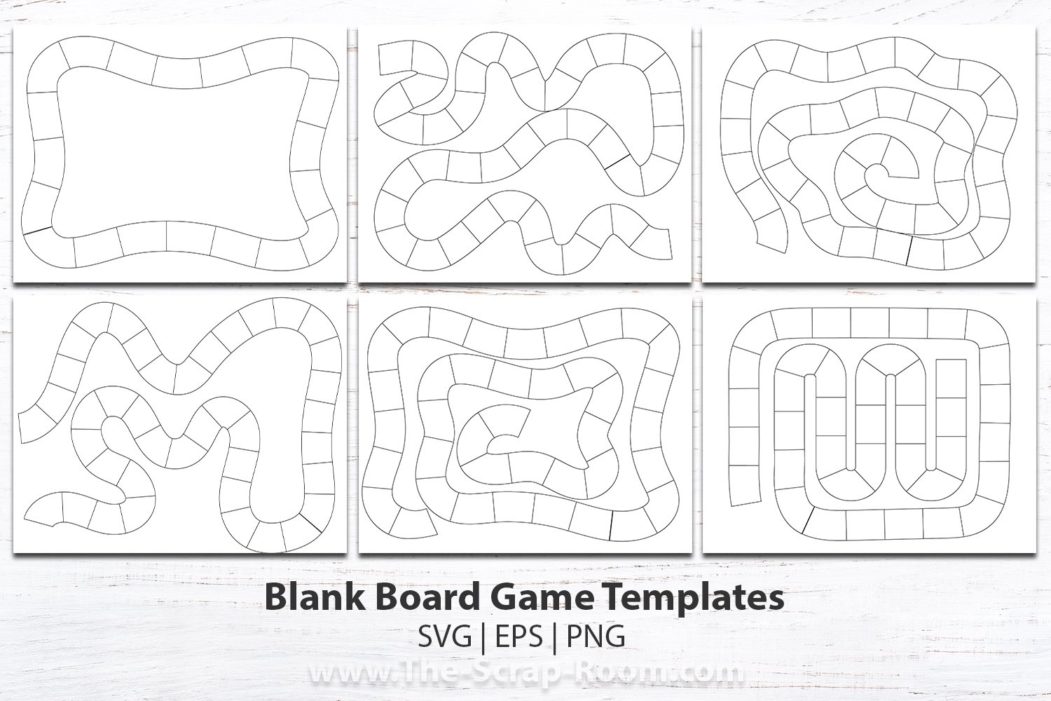 Printable Blank Board Game Templates Bundle 3 Game Board