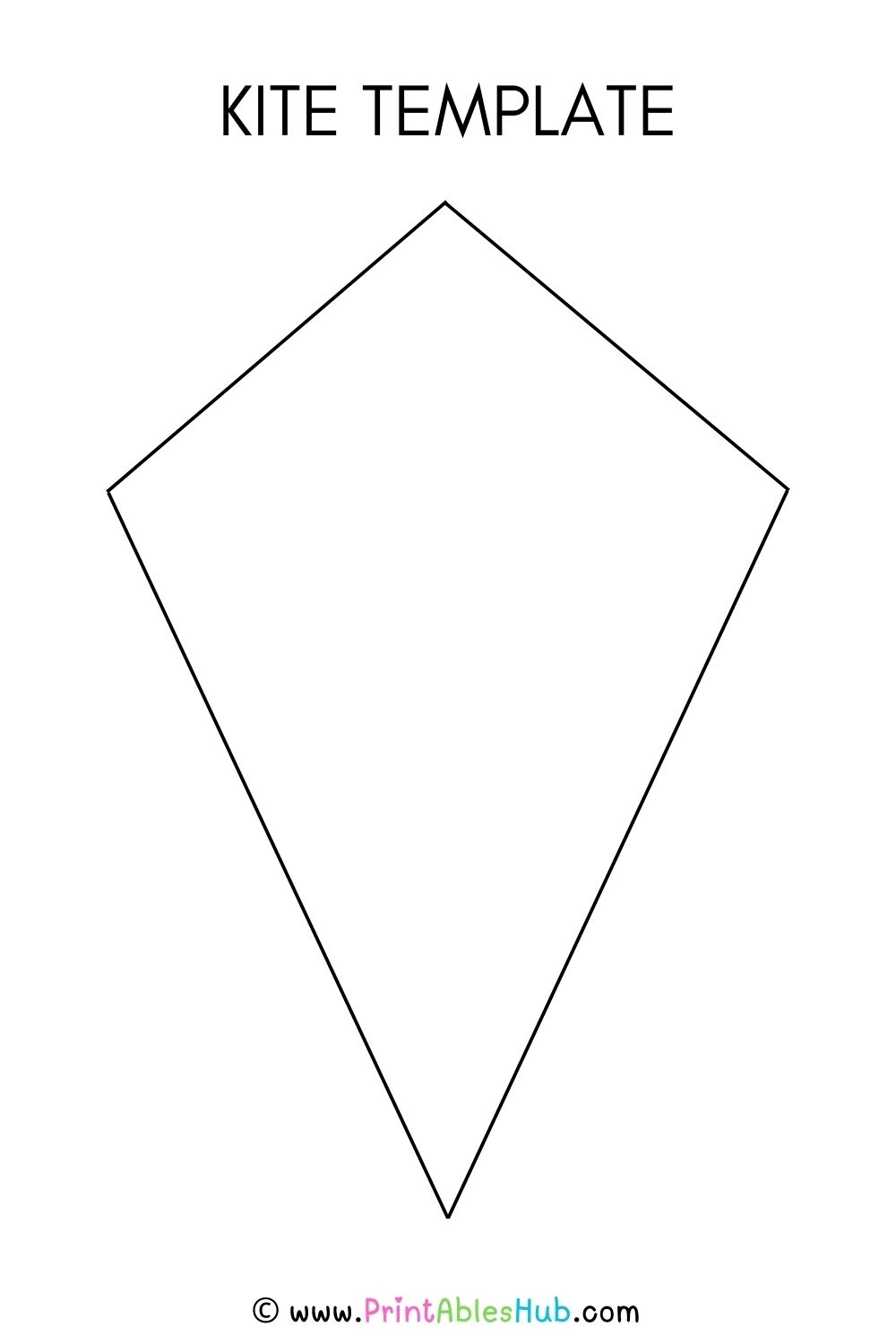 Printable Blank Kite Templates Printables Hub