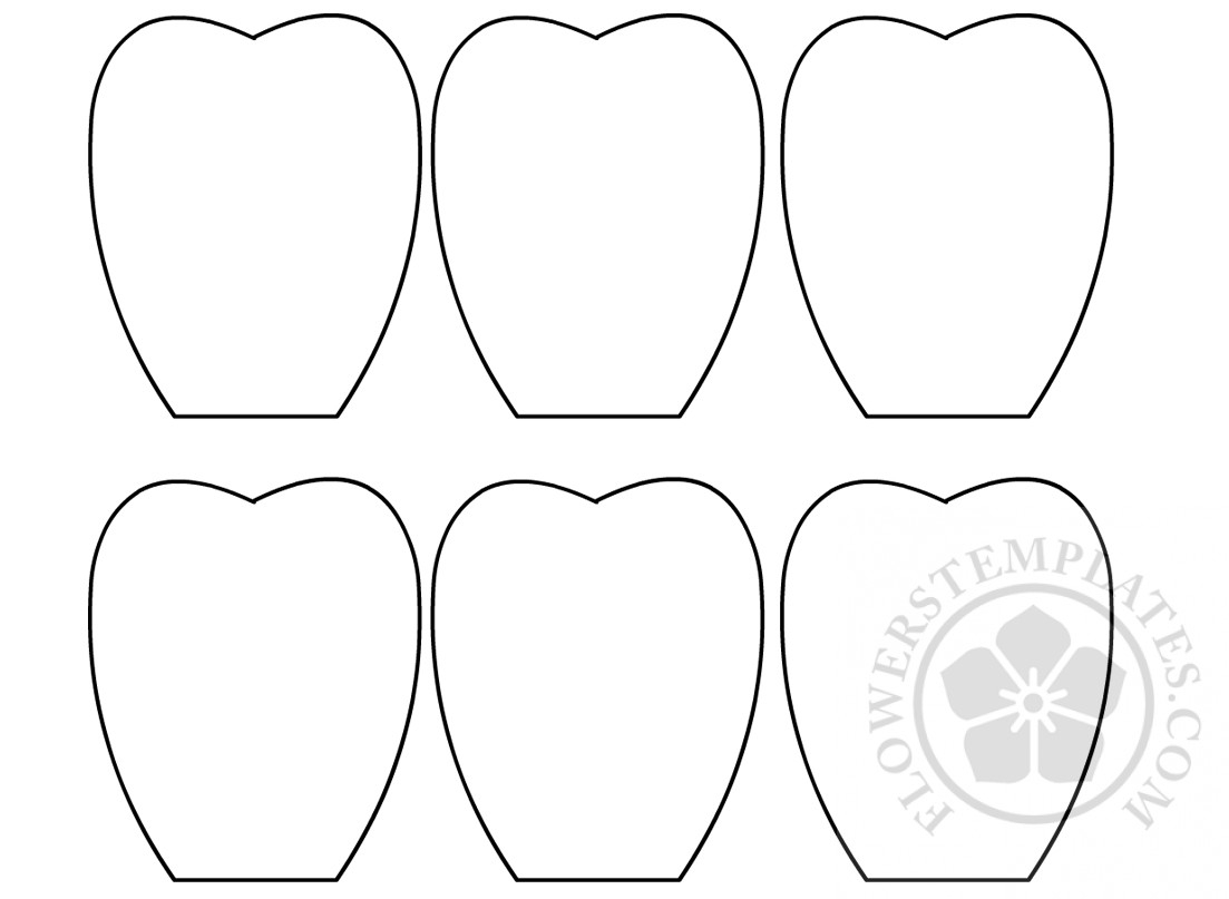 Cut Out Printable Flower Petal Template