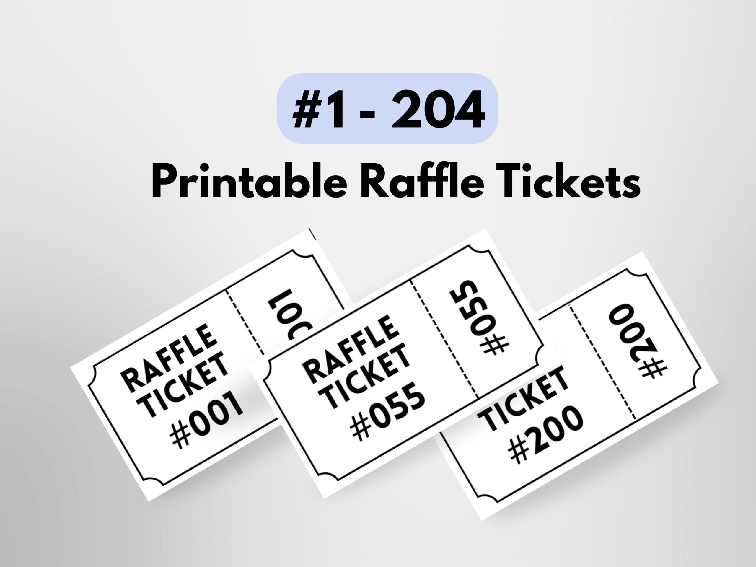 Free Printable Template Printable Numbered Raffle Tickets Pdf