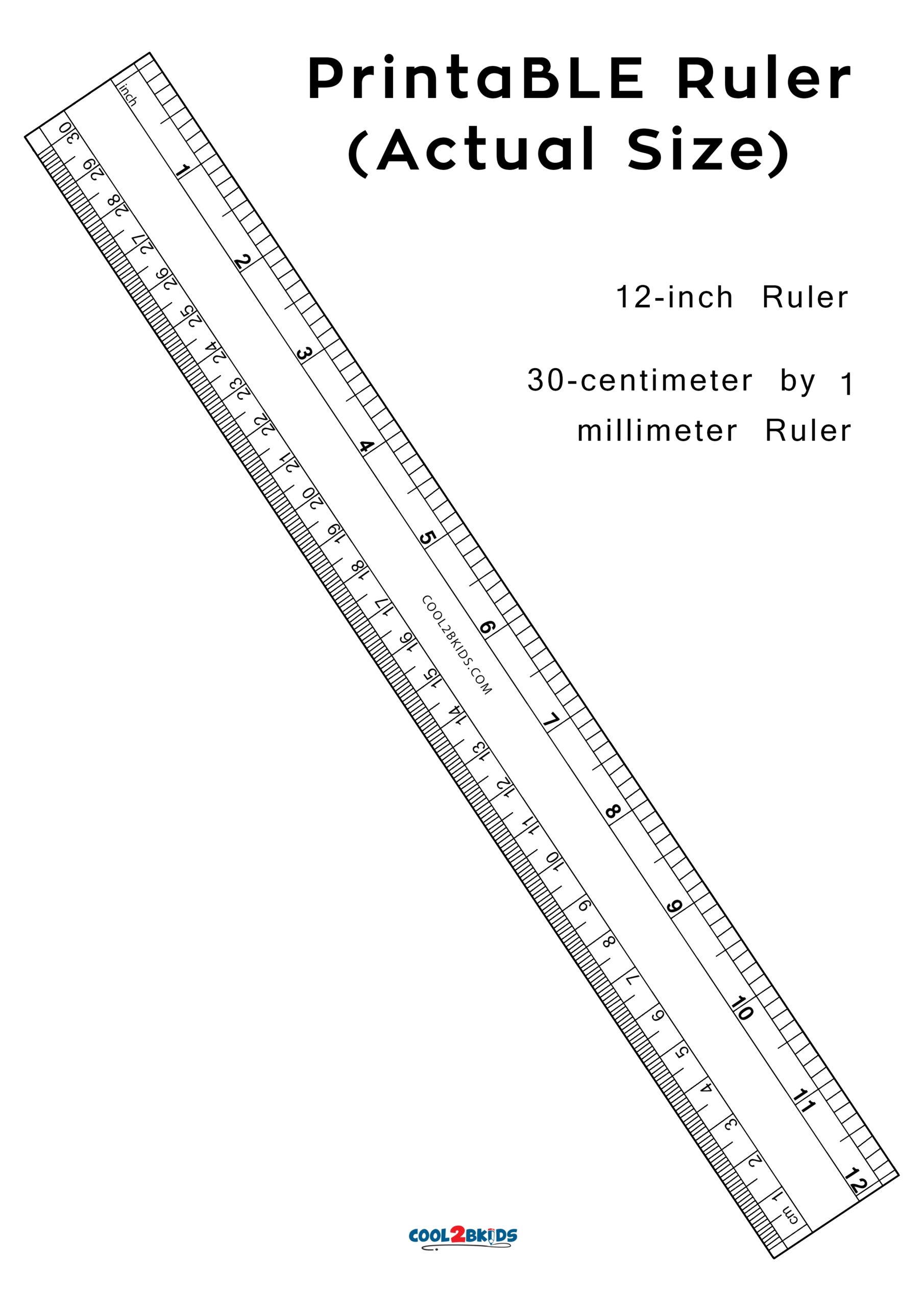 Printable Ruler 12 inch Actual Size