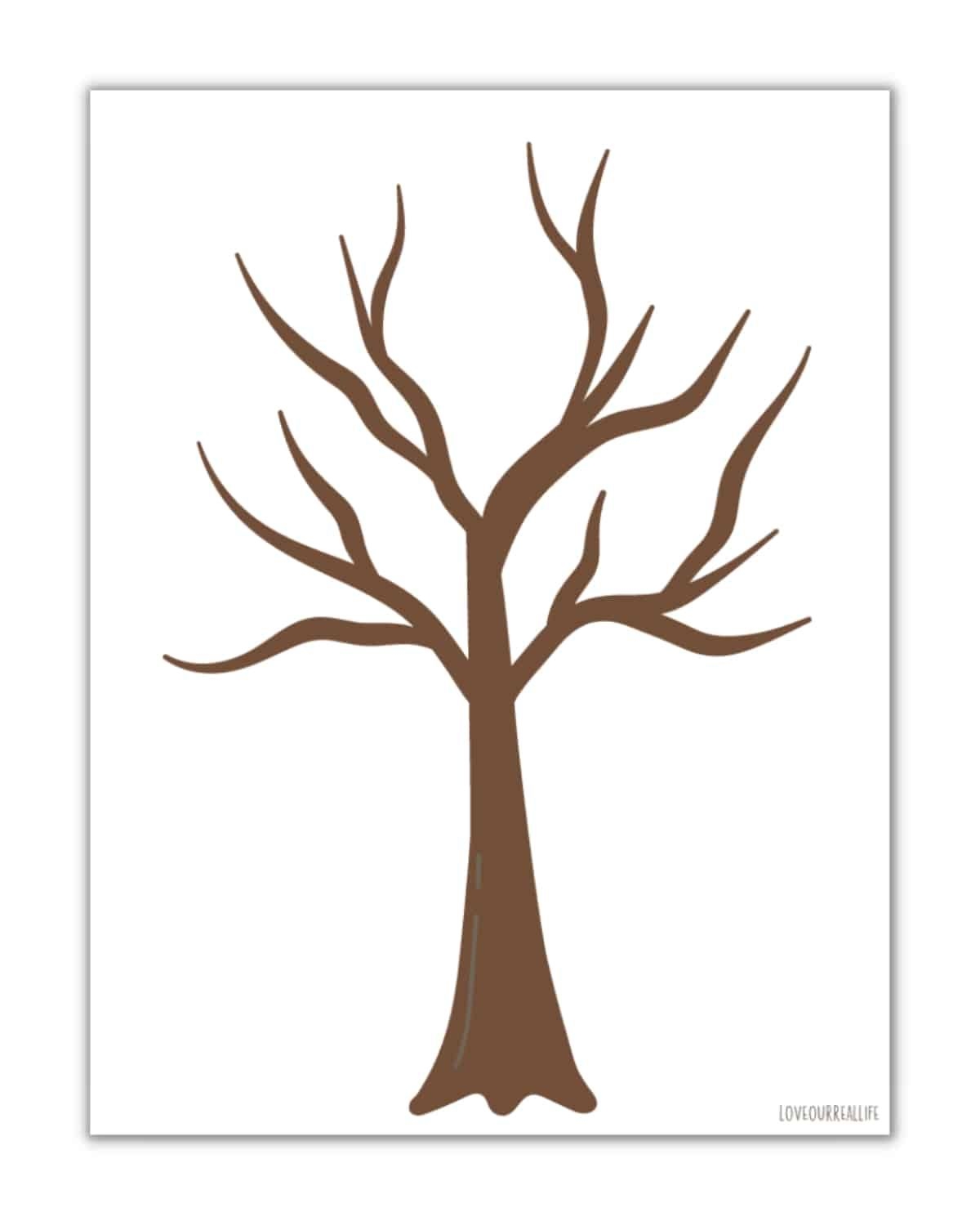 Printable Tree Branch Template Printable Party Favors