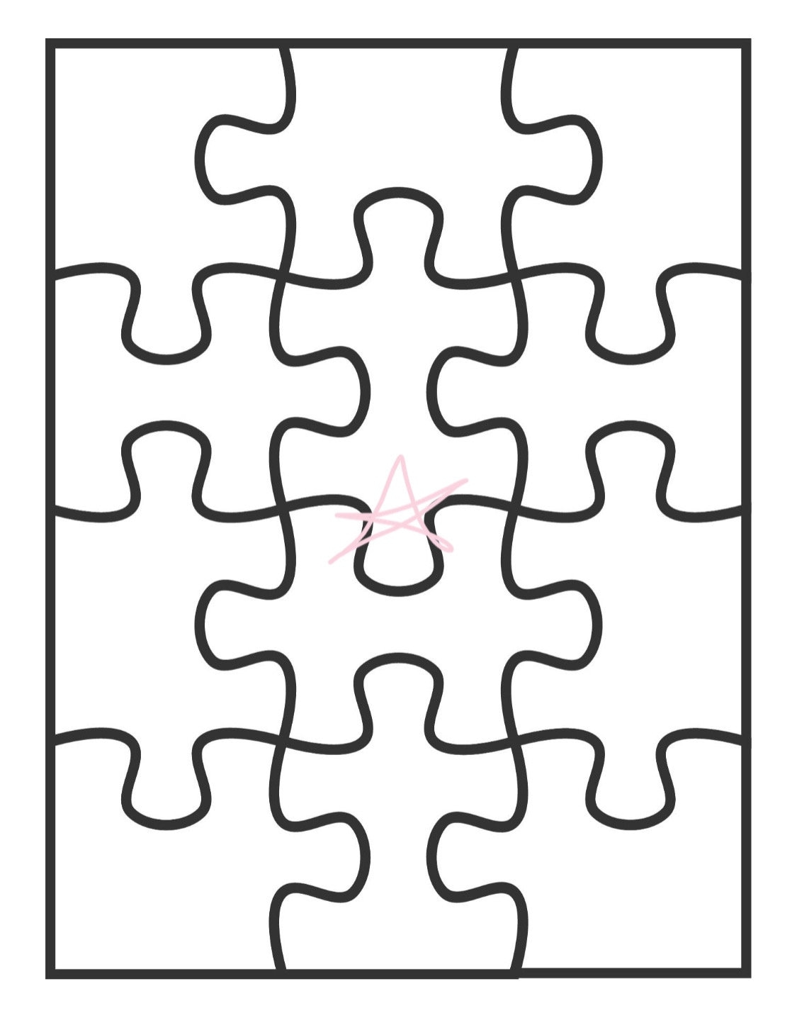 8.5 X 11 Puzzle Template