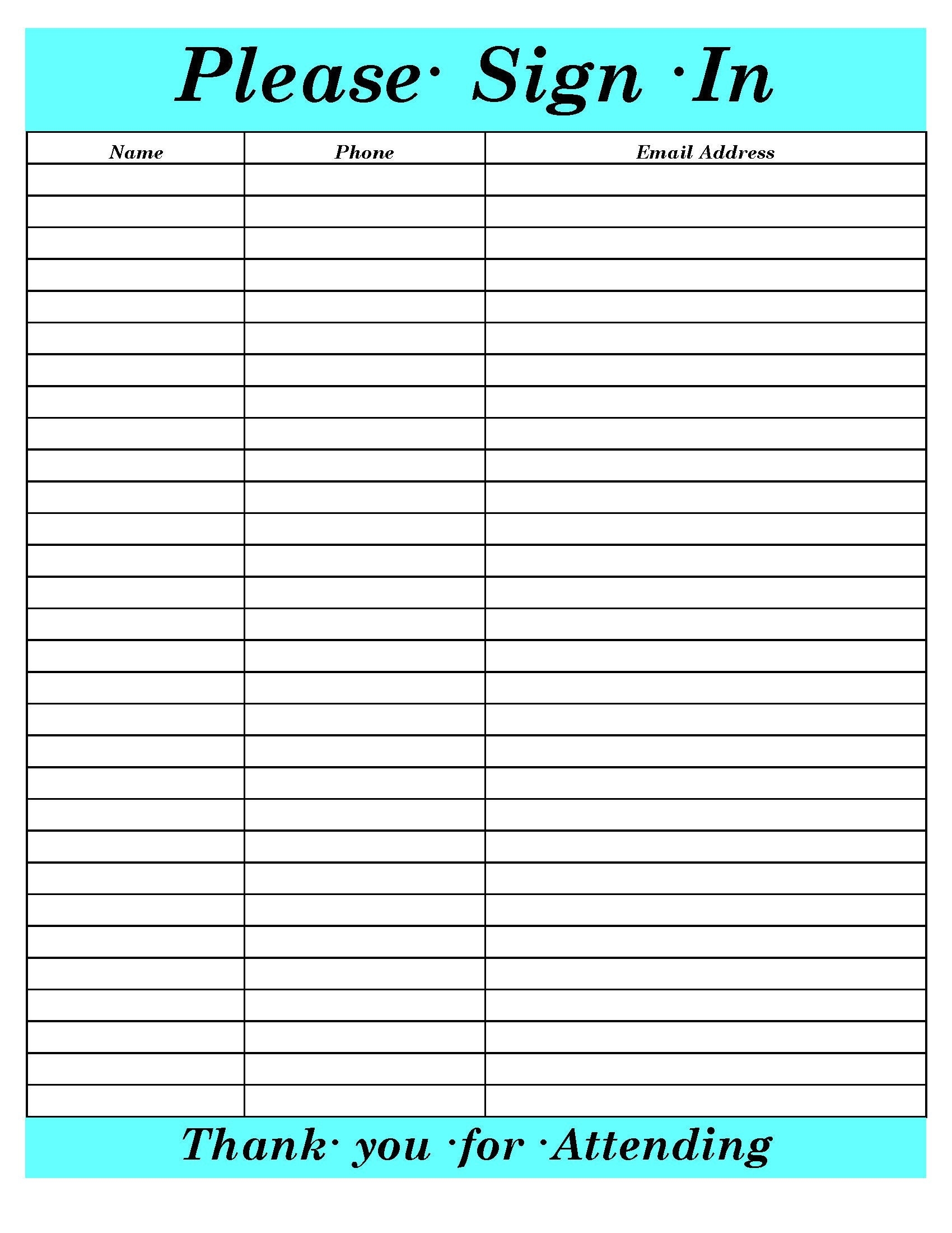 Sign In Sheet template Versatile Printable And Editable Client Sign In Sheet Open House Sign In Printable PDF Realtor Sign In 4th Etsy