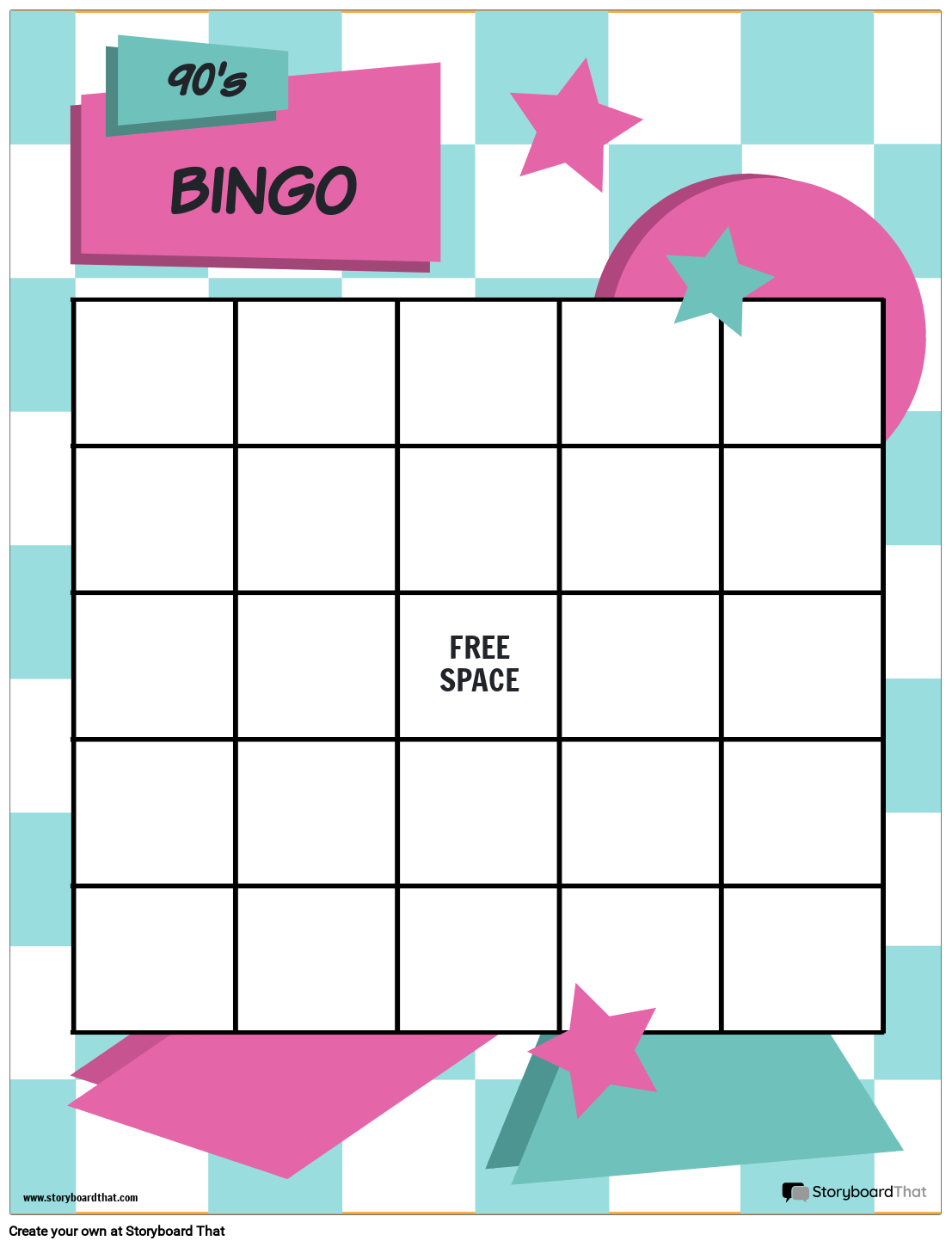 Free Blank Printable Bingo Cards