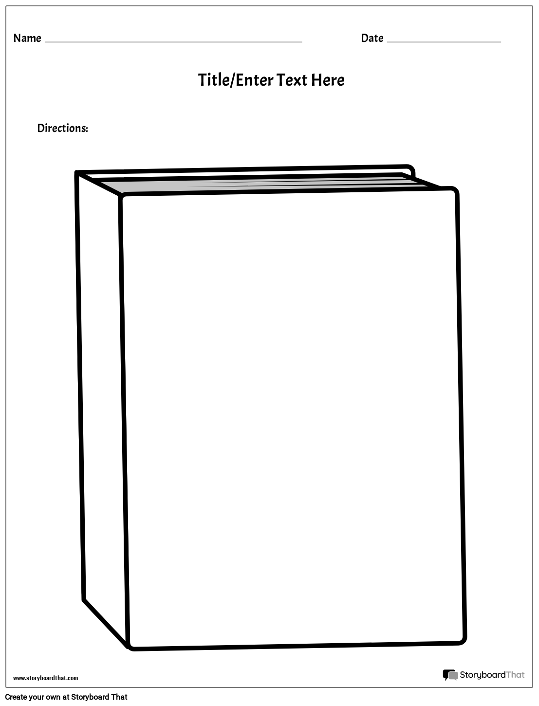Storyboard That Free Book Cover Templates For 2025