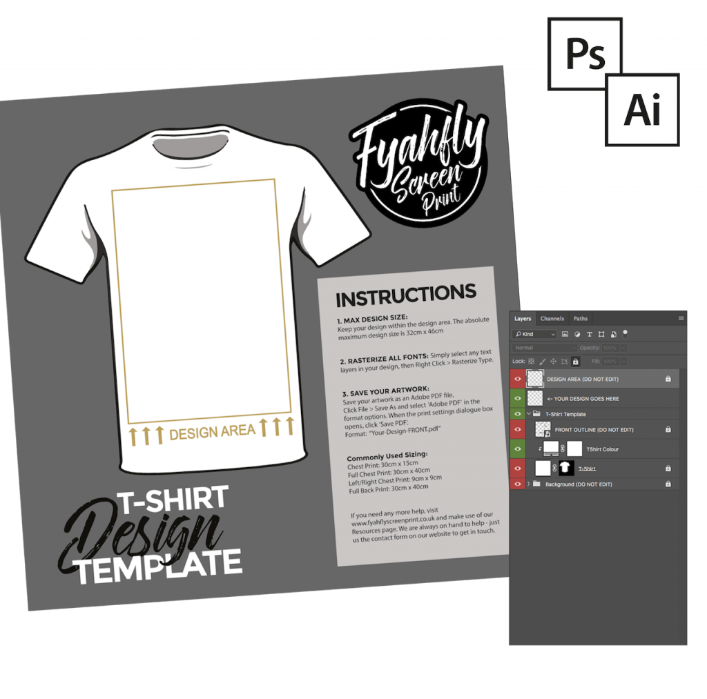 T Shirt Artwork Templates FREE Fyahfly Screen Print